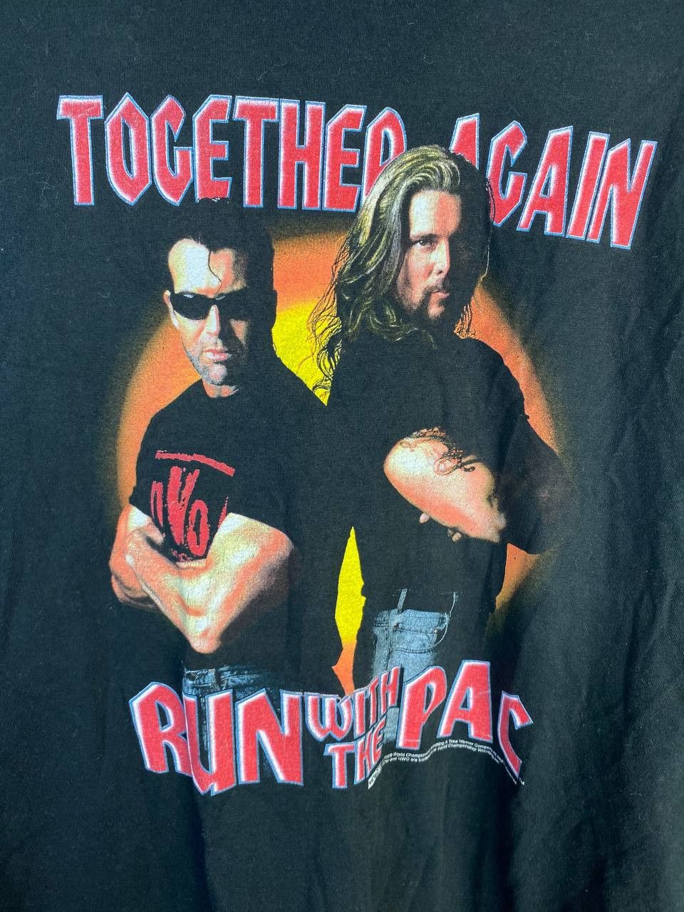 Vintage Vintage 90s WCW NWO The Outsider T-Shirt Size US XL / EU 56 / 4 - 2 Thumbnail