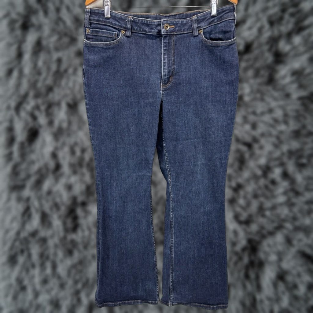 Denime Duluth Jeans Womens 16 Regular Blue Denim Stretch Mid Rise Bootcut Leg Size 38" / US 16 / IT 52 - 1 Thumbnail