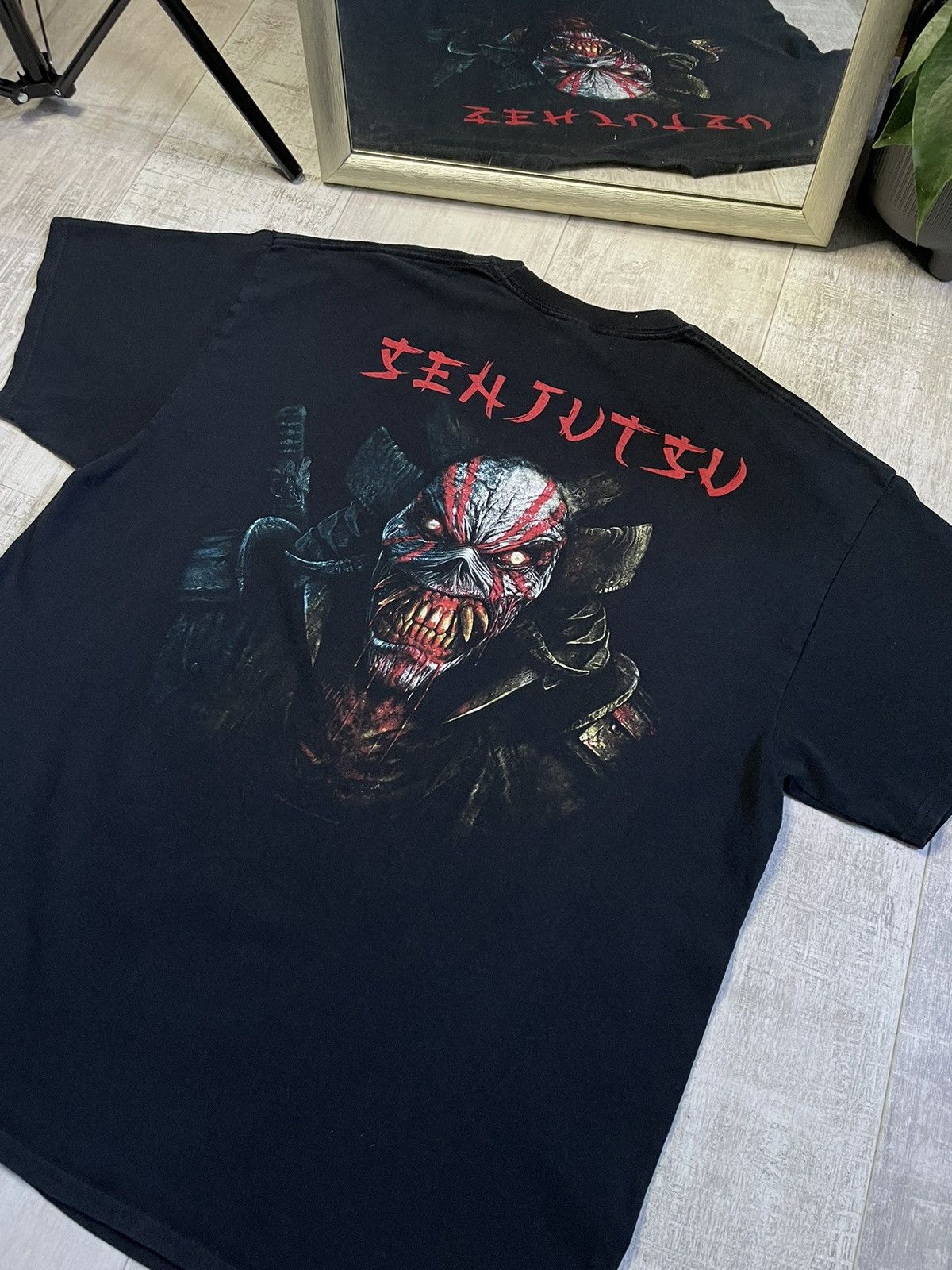 Iron Maiden Vintage Iron Maiden Japan Samurai T-Shirt Band Y2K RARE Size US XL / EU 56 / 4 - 4 Thumbnail