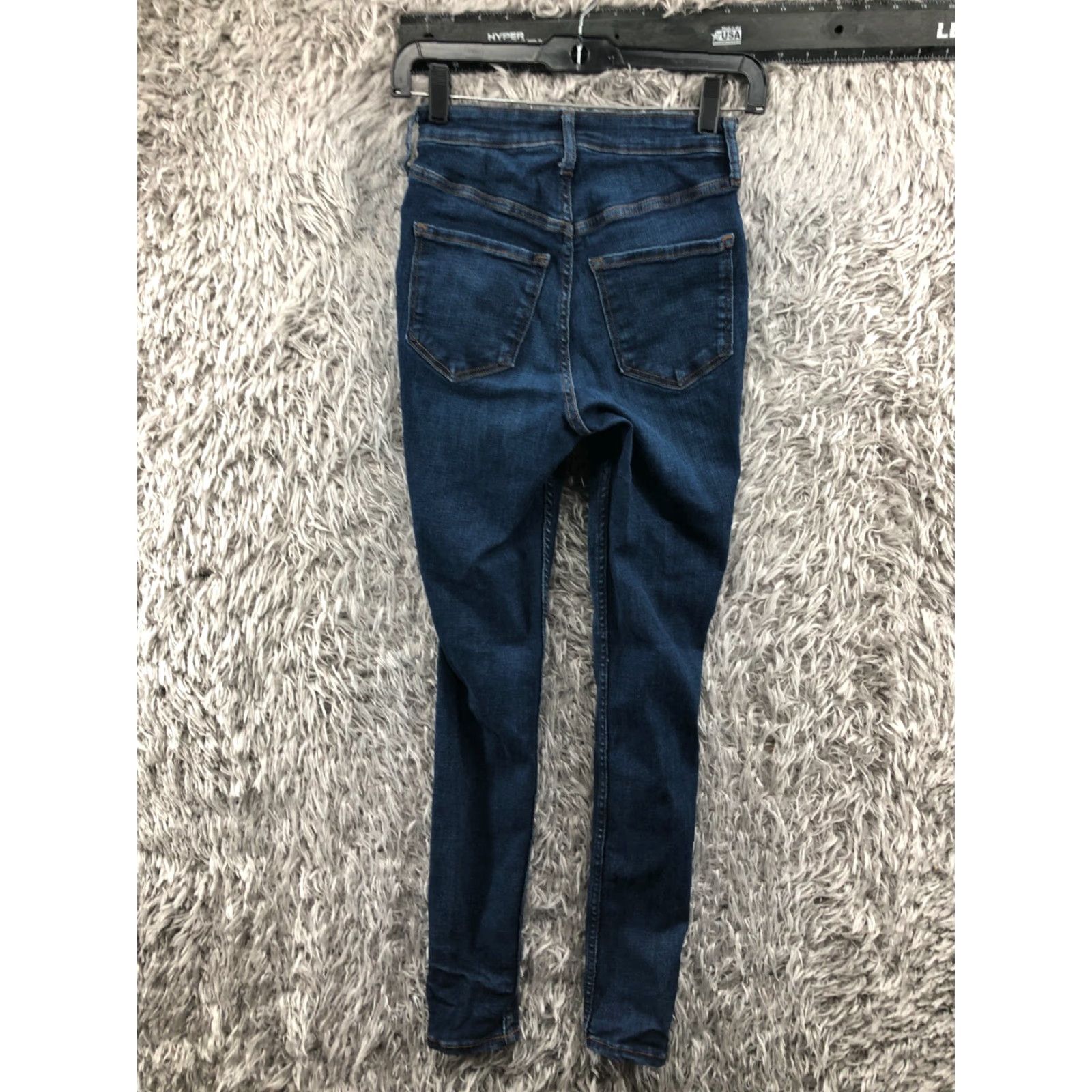 Old Navy VINTAGE Old Navy Extra High Rise Super Skinny Jeans 00 Womens Medium Blue Size 24" / US 00 / IT 34 - 7 Thumbnail