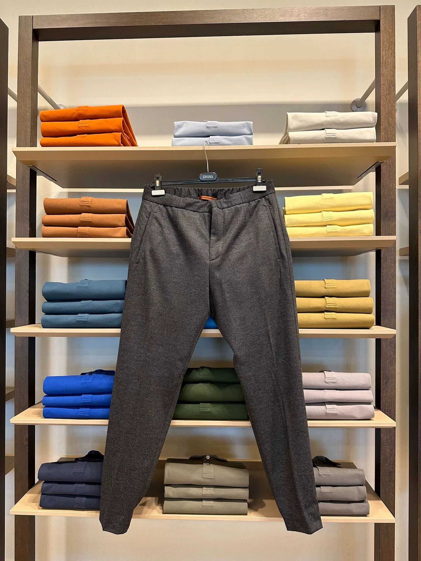 Ermenegildo Zegna Zegna Dark Gray Men's Wool Casual Pants Size US 36 / EU 52 - 2 Thumbnail