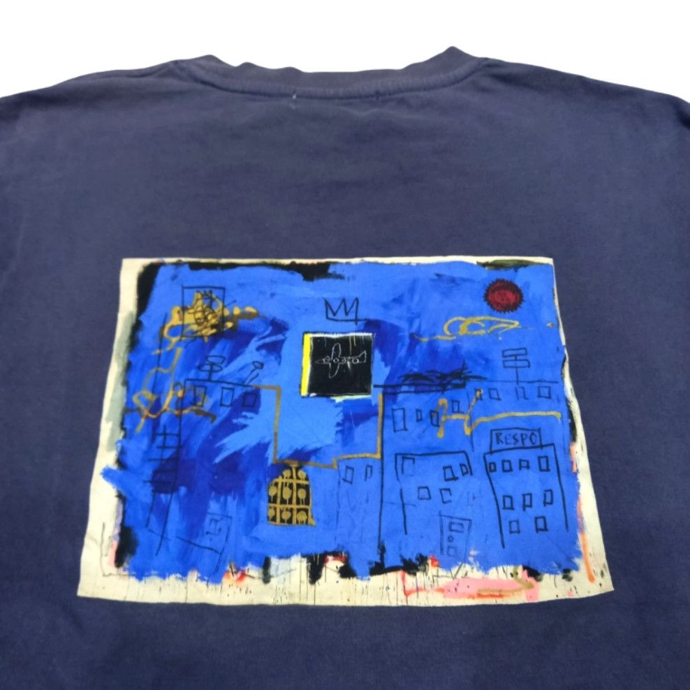 Designer × Jean-Michel Basquiat Vintage Jean Michel Basquiat Sugar Ray Robinson Backhit L/S Size US L / EU 52-54 / 3 - 3 Thumbnail
