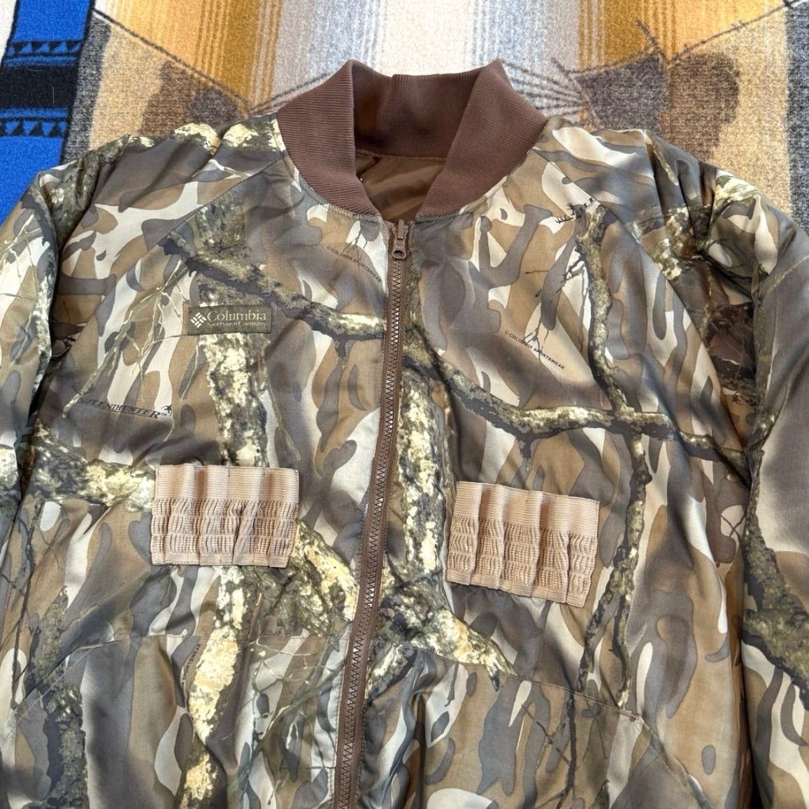 Vintage VINTAGE Columbia Reversible Camouflage Puffer Jacket Mens Hunting Outdoor Nylon Zip SZ L Brown Size US L / EU 52-54 / 3 - 6 Thumbnail