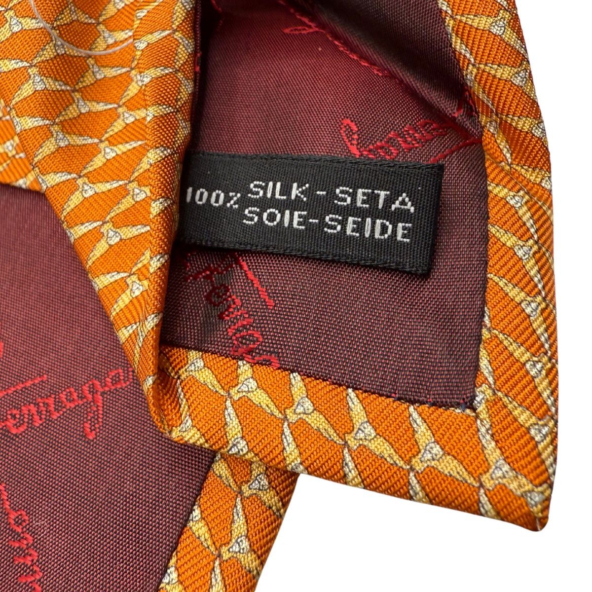 Salvatore Ferragamo Salvatore Ferragamo Silk Tie, Orange, Made in Italy Size ONE SIZE - 6 Thumbnail