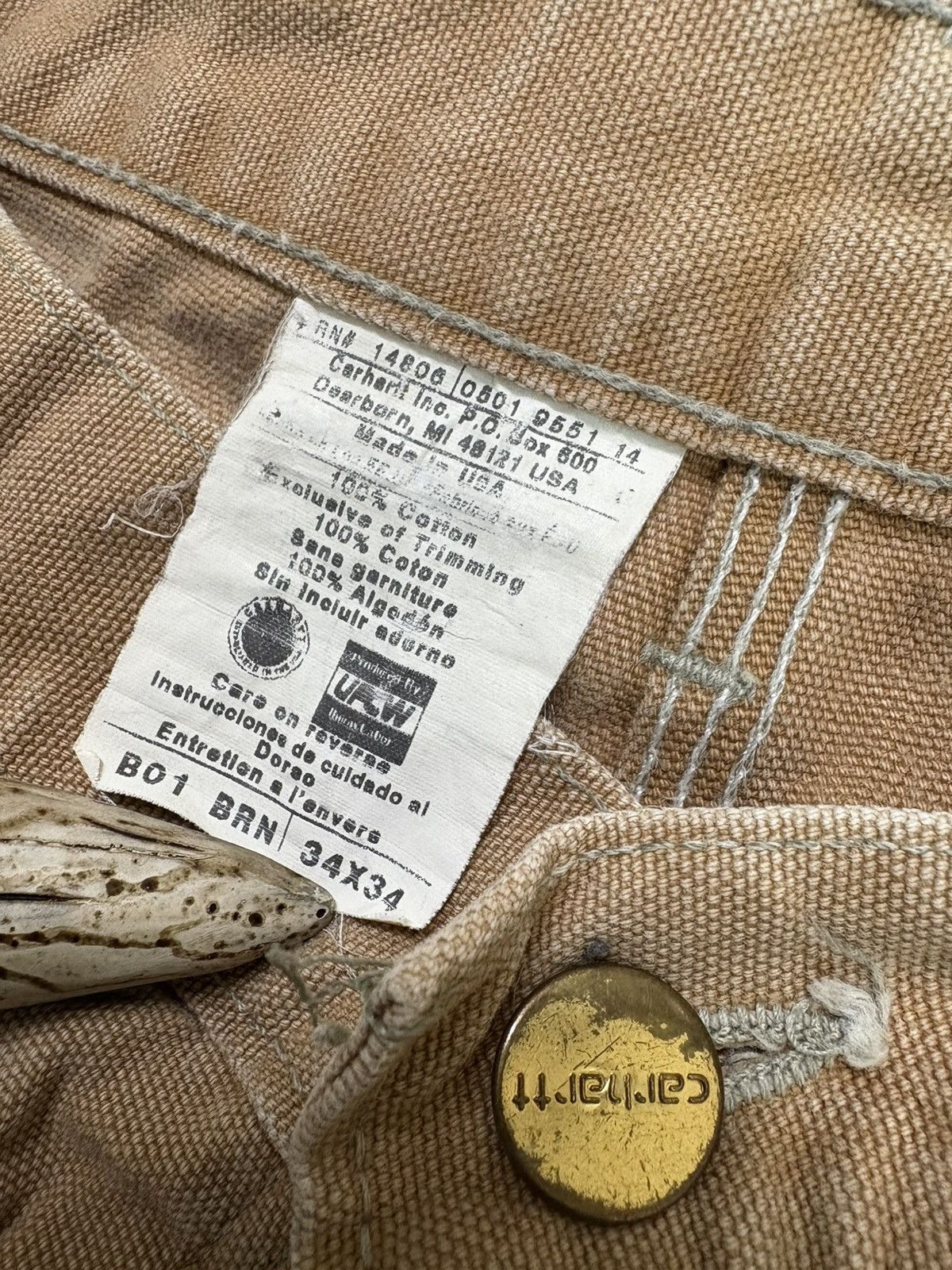 Carhartt Vintage Carhartt Double Knee Pants - B01 BRN Size US 34 / EU 50 - 4 Thumbnail