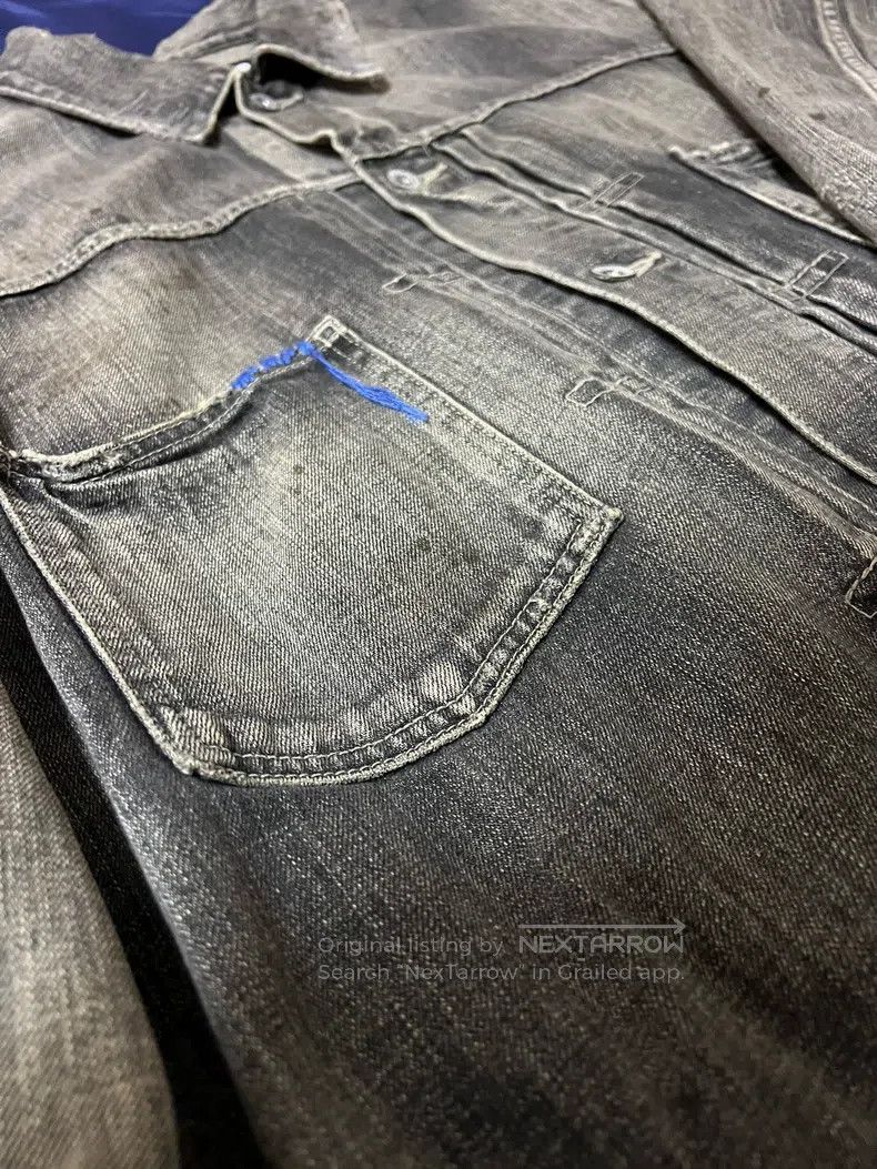 Neighborhood Neighborhood Patchwork distressed water-washed denim jacke Size US XL / EU 56 / 4 - 2 Thumbnail