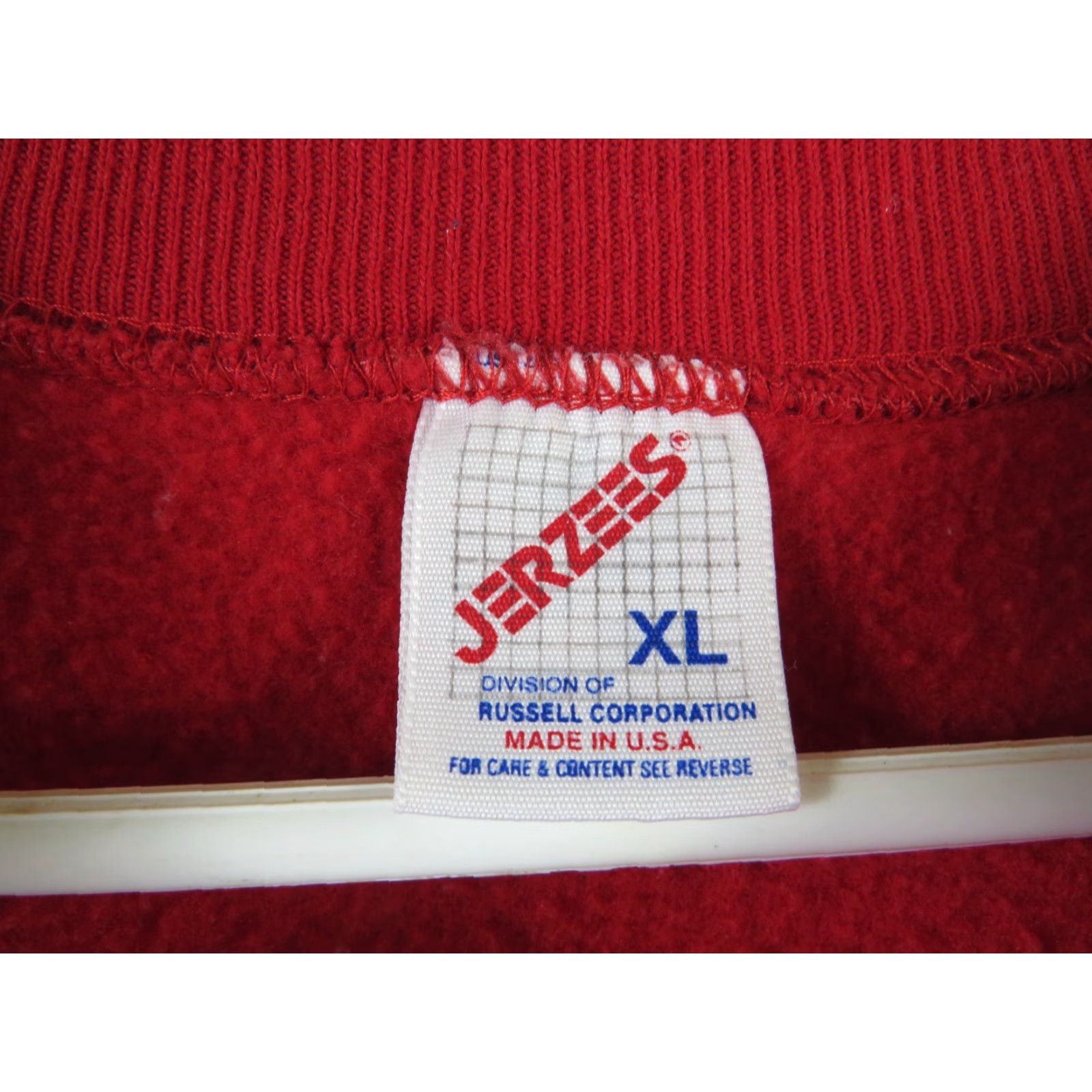 Jerzees VINTAGE Jerzees Sweatshirt XL Men Crew Neck Red USA Graphic Print 80s Sheep Christmas Joke? Size US XL / EU 56 / 4 - 5 Thumbnail