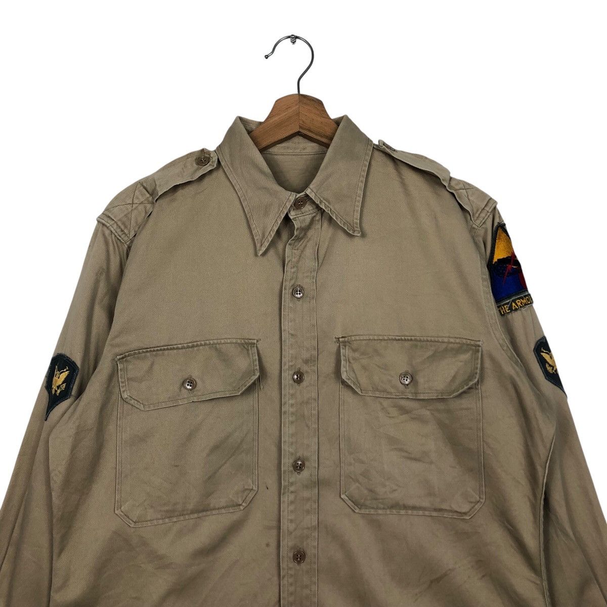 Japanese Brand × Vintage 📌Vintage Military Shirt Jacket Patches Worker Air Force Size US M / EU 48-50 / 2 - 4 Thumbnail