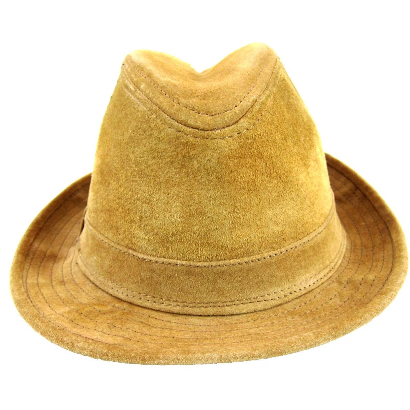 Goorin Bros. Goorin Brothers 1895 Leather Suede Tan Brown Fedora Hat Men M/L Size ONE SIZE - 4 Thumbnail