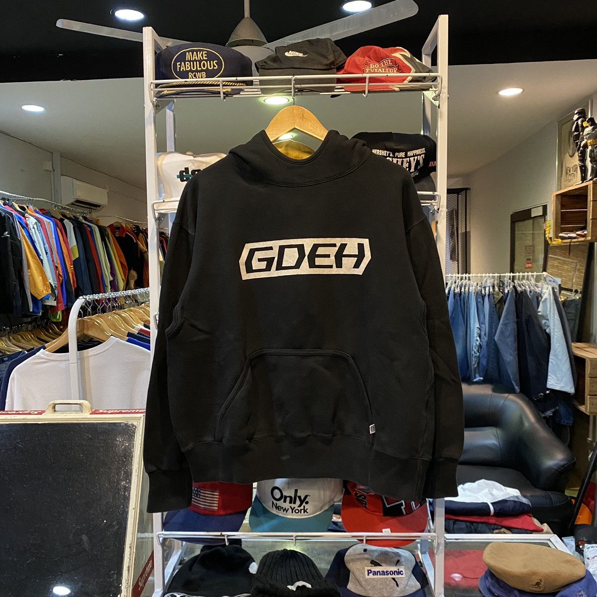 image of Vintage Good Enough Hoodie Jumper in Black, Men's (Size Medium)