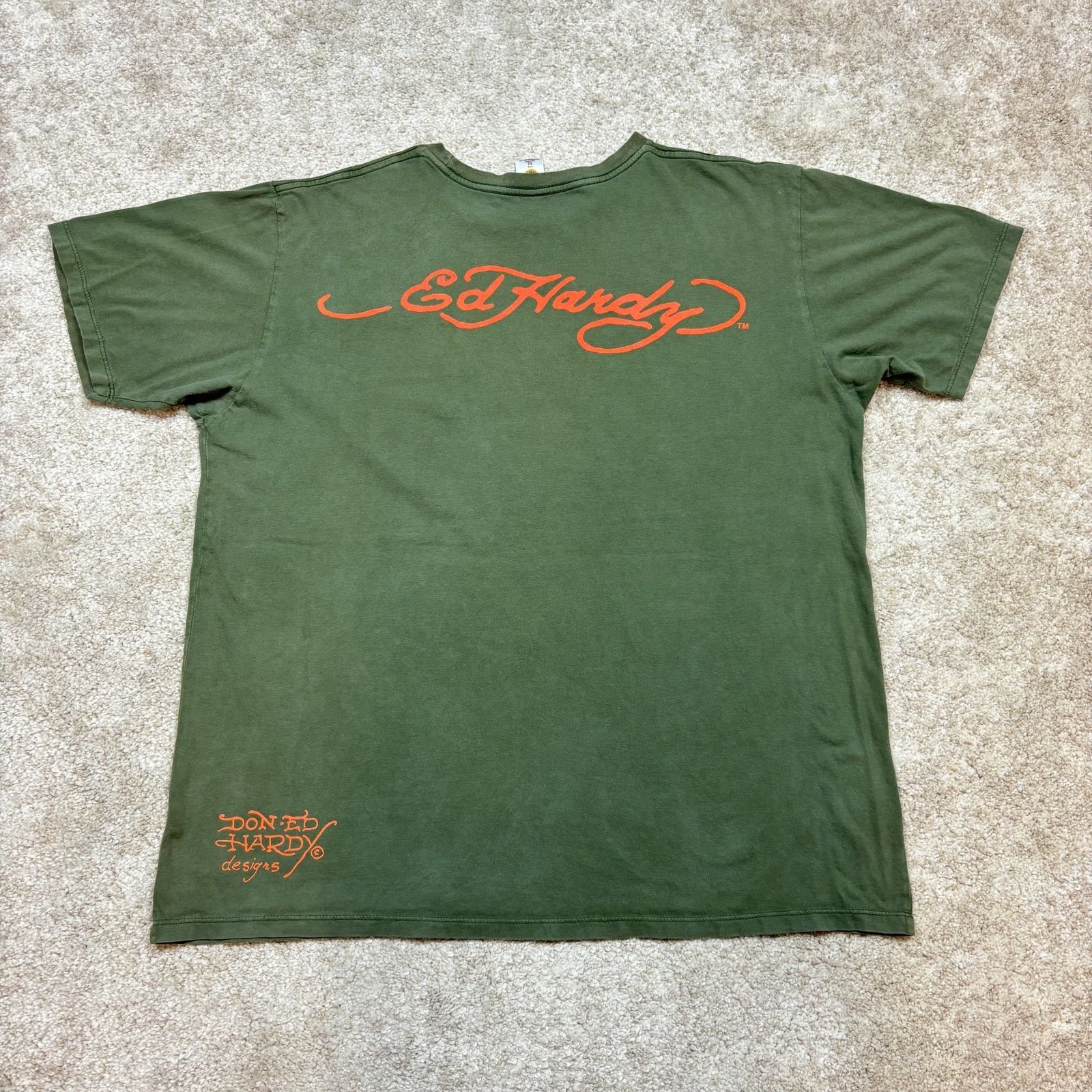 Ed Hardy × Vintage Vintage Ed Hardy Christian Audigier Bulldog Shirt XL Y2K Size US XL / EU 56 / 4 - 3 Thumbnail