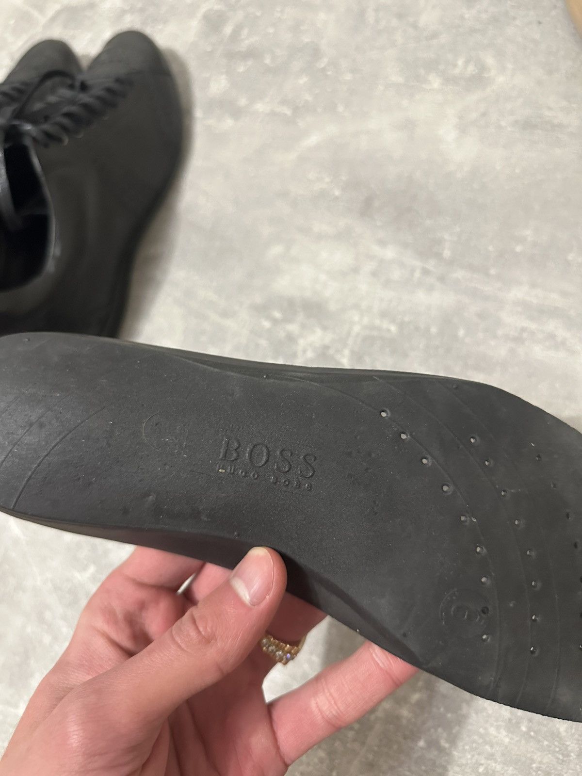 Hugo Boss Hugo Boss Leather Low-Top Sneakers Black Size US 8 / EU 41 - 7 Thumbnail