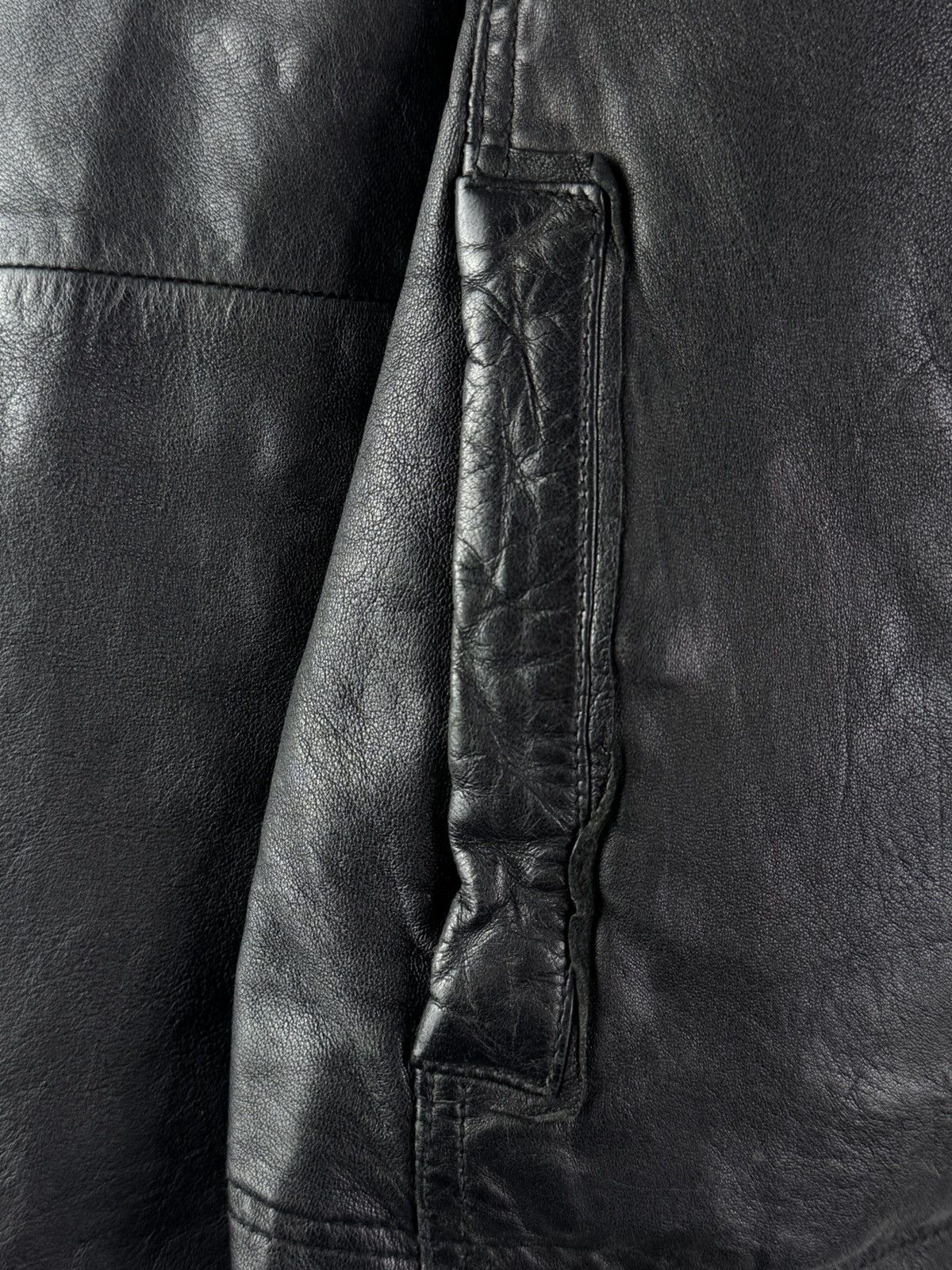 Hugo Boss Vintage 00s Hugo Boss Leather Jacket Black Size US S / EU 44-46 / 1 - 12 Thumbnail