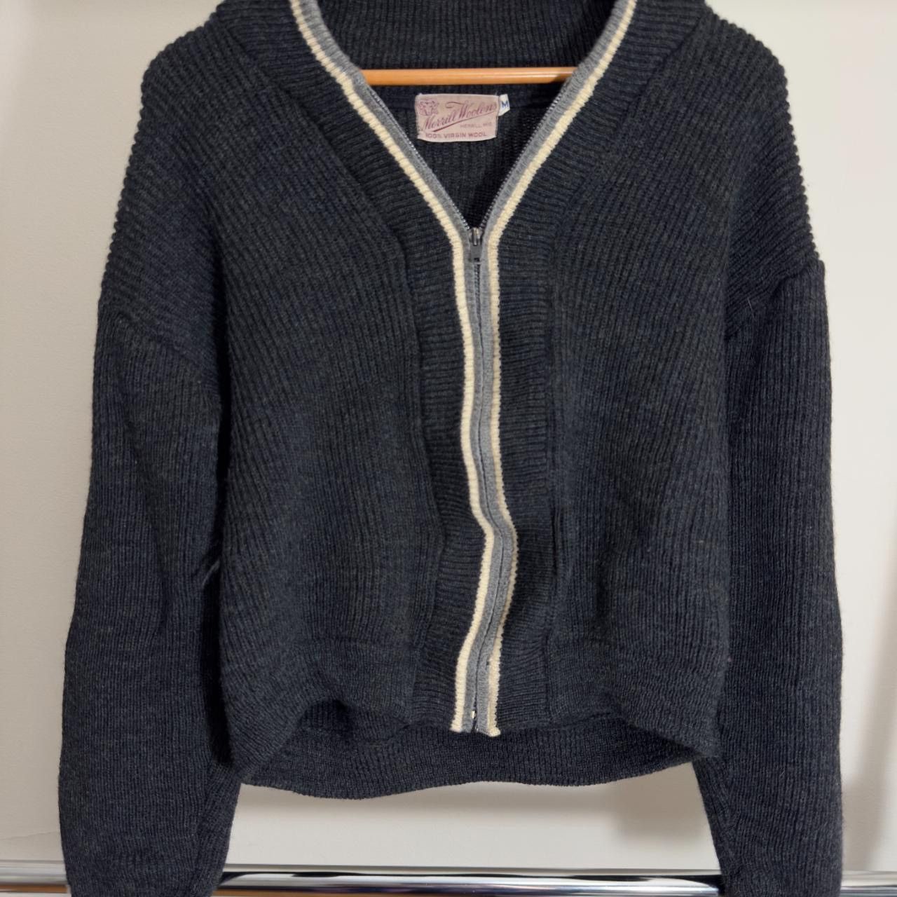 Other Vintage Real wool cardigan sweater Size US M / EU 48-50 / 2 - 1 Thumbnail