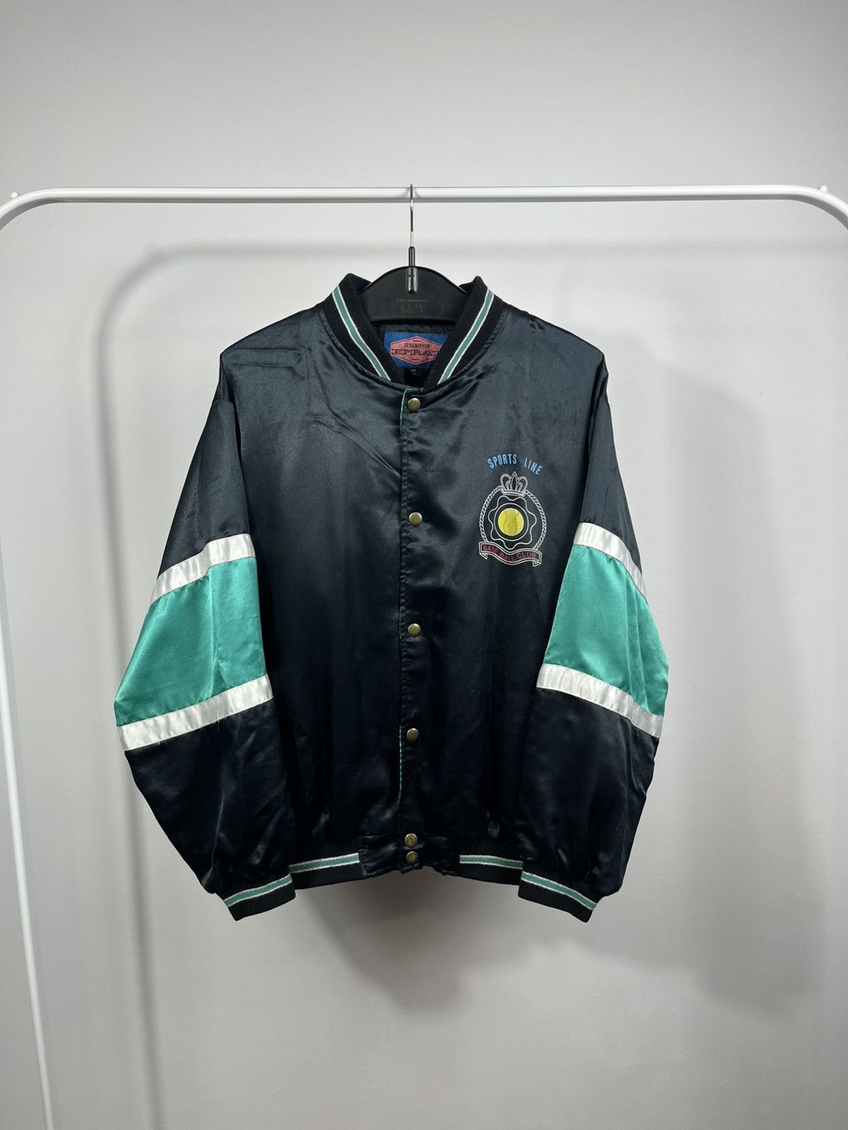 Other Vintage Baseball Satin Bomber Jacket Sports Line Graphic Size US L / EU 52-54 / 3 - 1 Thumbnail