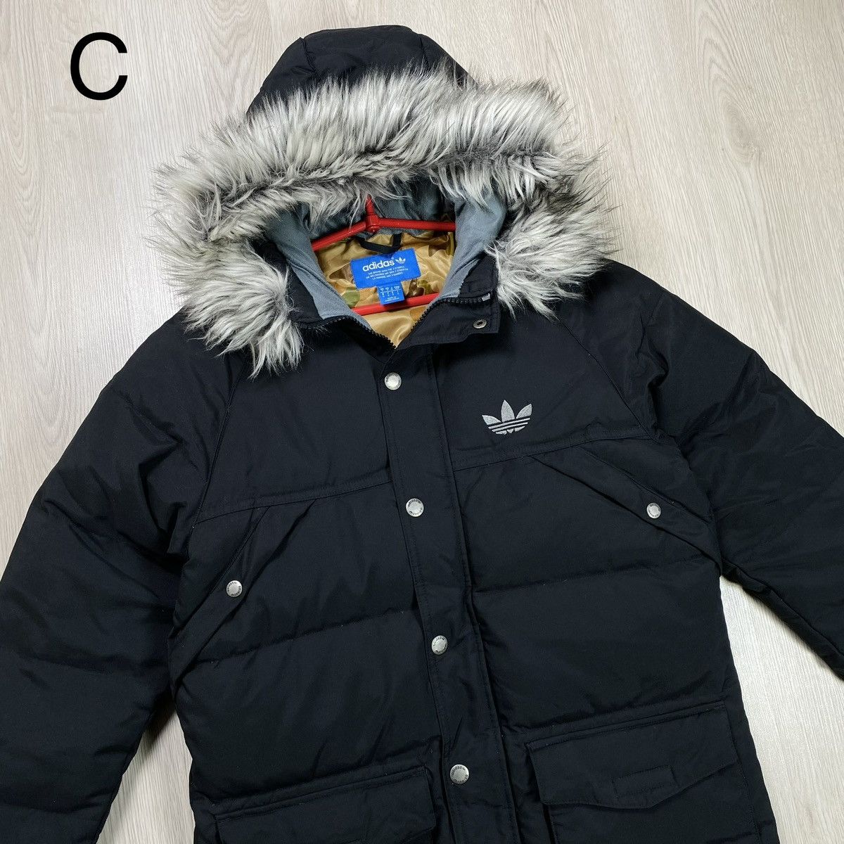 image of Adidas Originals Down Jacket Puffer Parka in Black, Men's (Size Small)