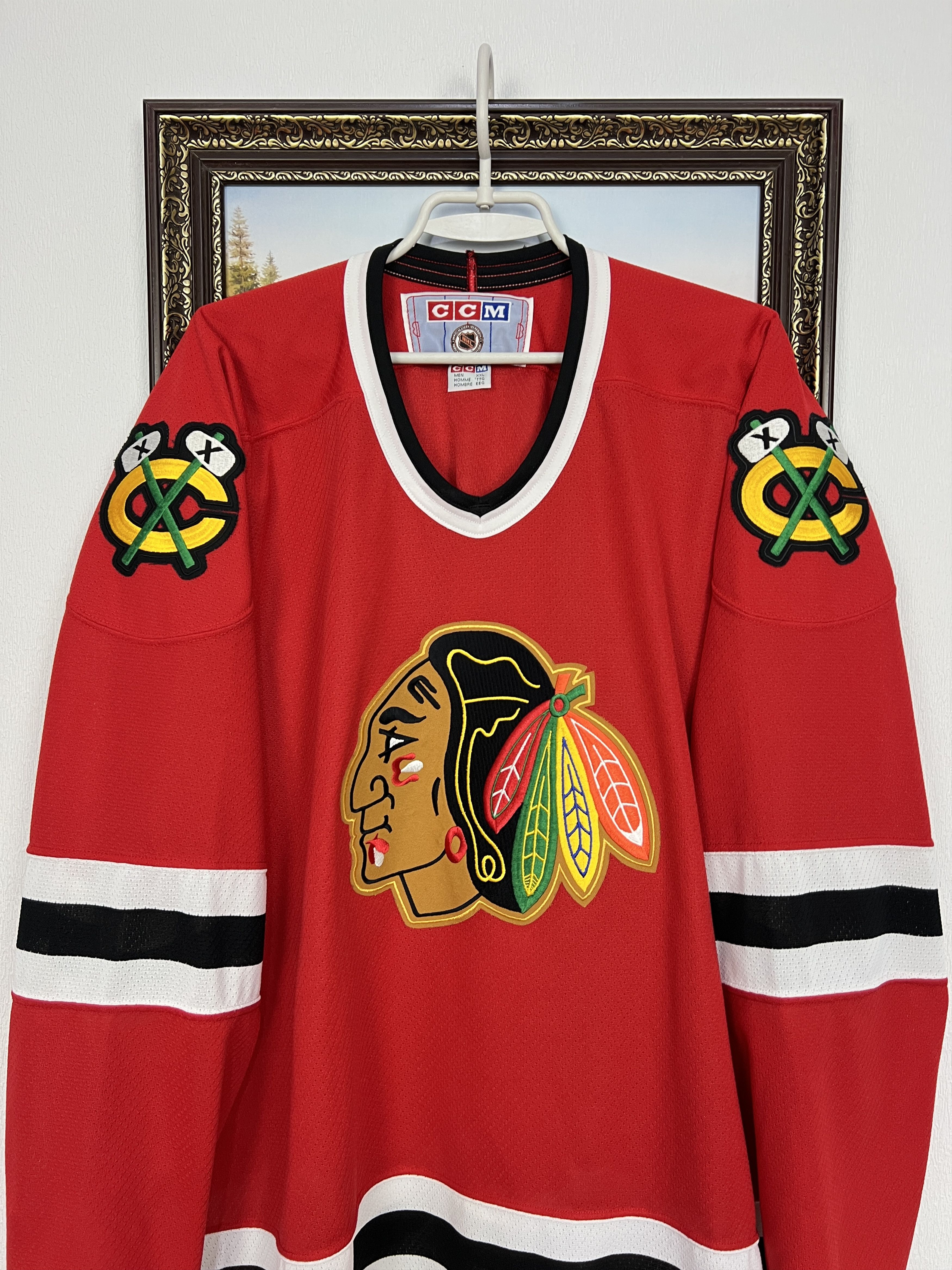 Ccm Vintage 90's NHL Chicago Blackhawks CCM Hockey Jersey Red Size US XXL / EU 58 / 5 - 2 Thumbnail