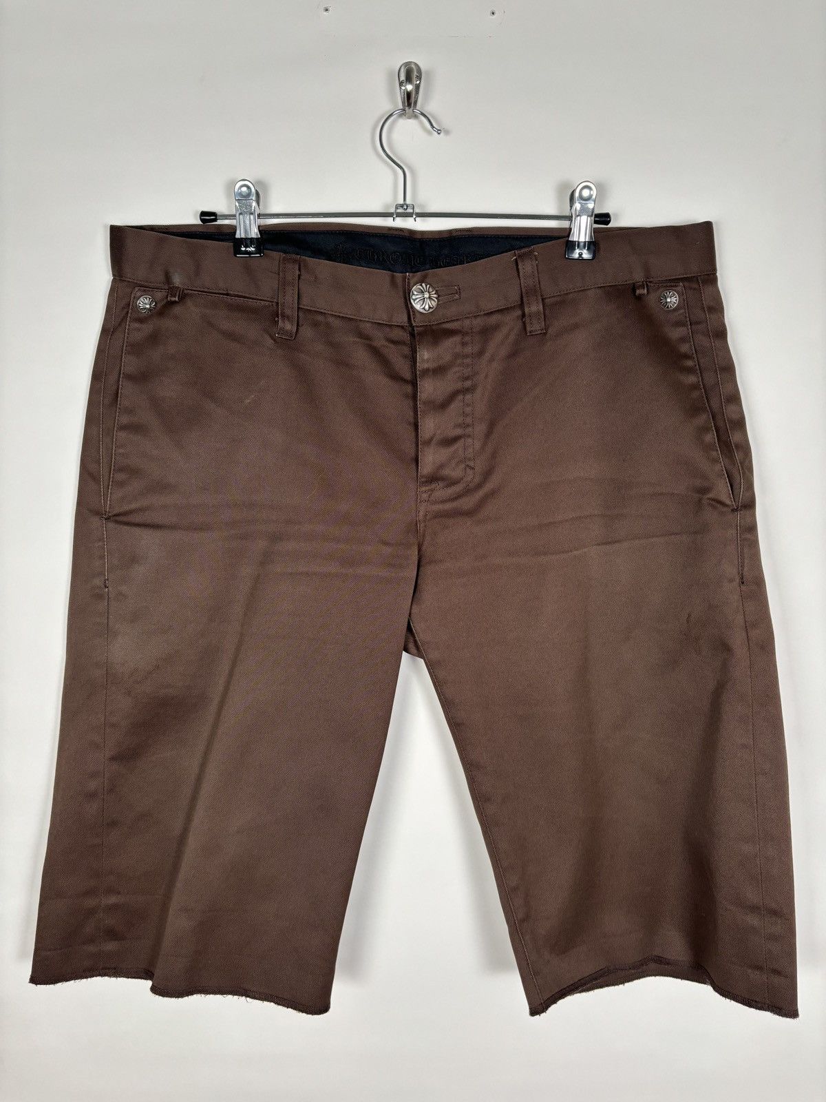 Chrome Hearts 🚭EVERYDAY CHROME🚭 BROWN CHINO SHORTS Size US 34 / EU 50 - 1 Thumbnail