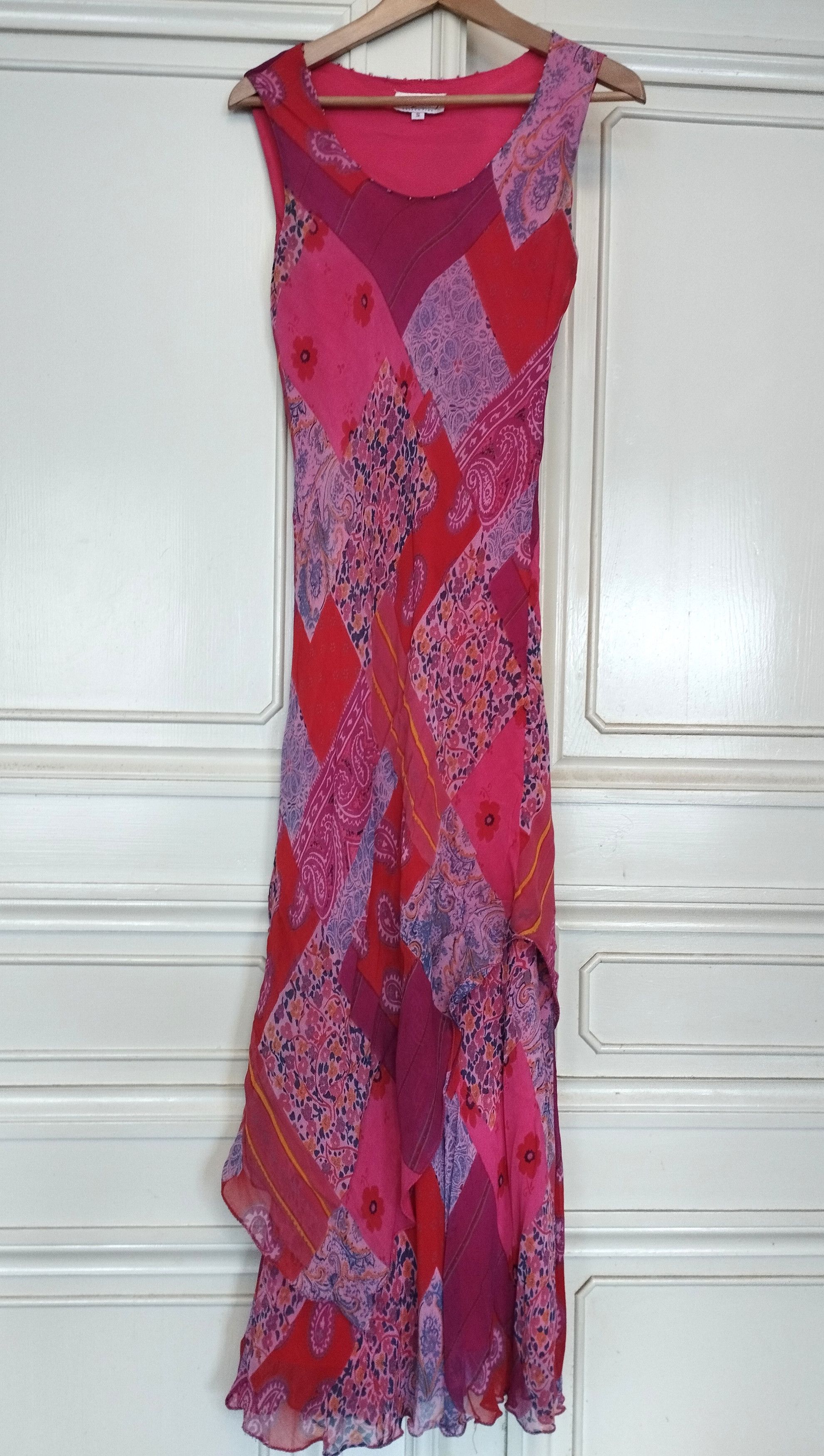 Designer Rene Derhy Robe Cocktail Double Voile Asymétrique T M Size M / US 6-8 / IT 42-44 - 8 Thumbnail
