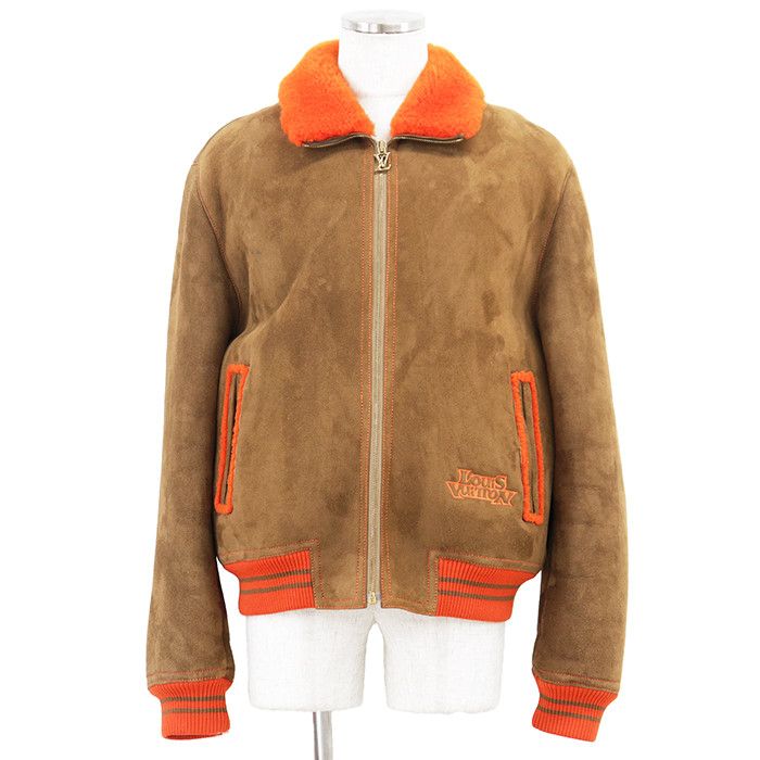 Louis Vuitton Louis Vuitton Louis Vuitton College Lambskin Jacket Leather Outerwear DUTY FREE for USA Size ONE SIZE - 1 Thumbnail