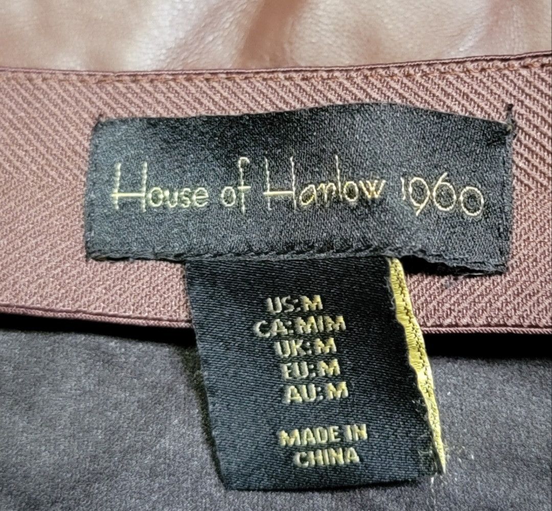 House of Harlow HOUSE OF HARLOW 1960 Brown Pleated Faux Leather Skirt Size 30" / US 8 / IT 44 - 3 Thumbnail