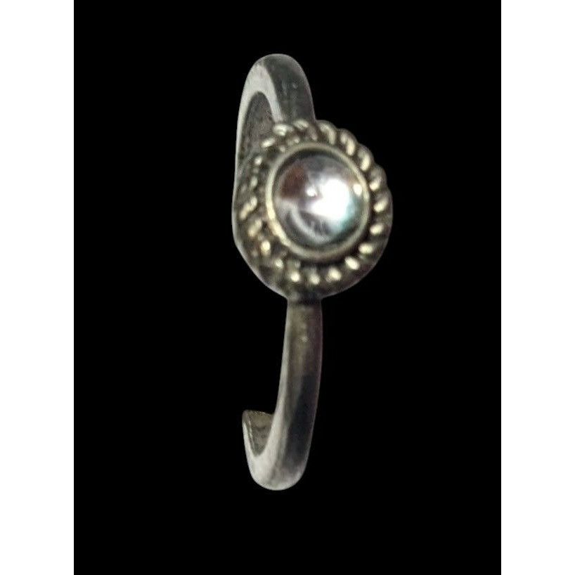 Other Minimalist Silver Tone Ring With Clear Cabochon Size 7 Size ONE SIZE - 2 Thumbnail