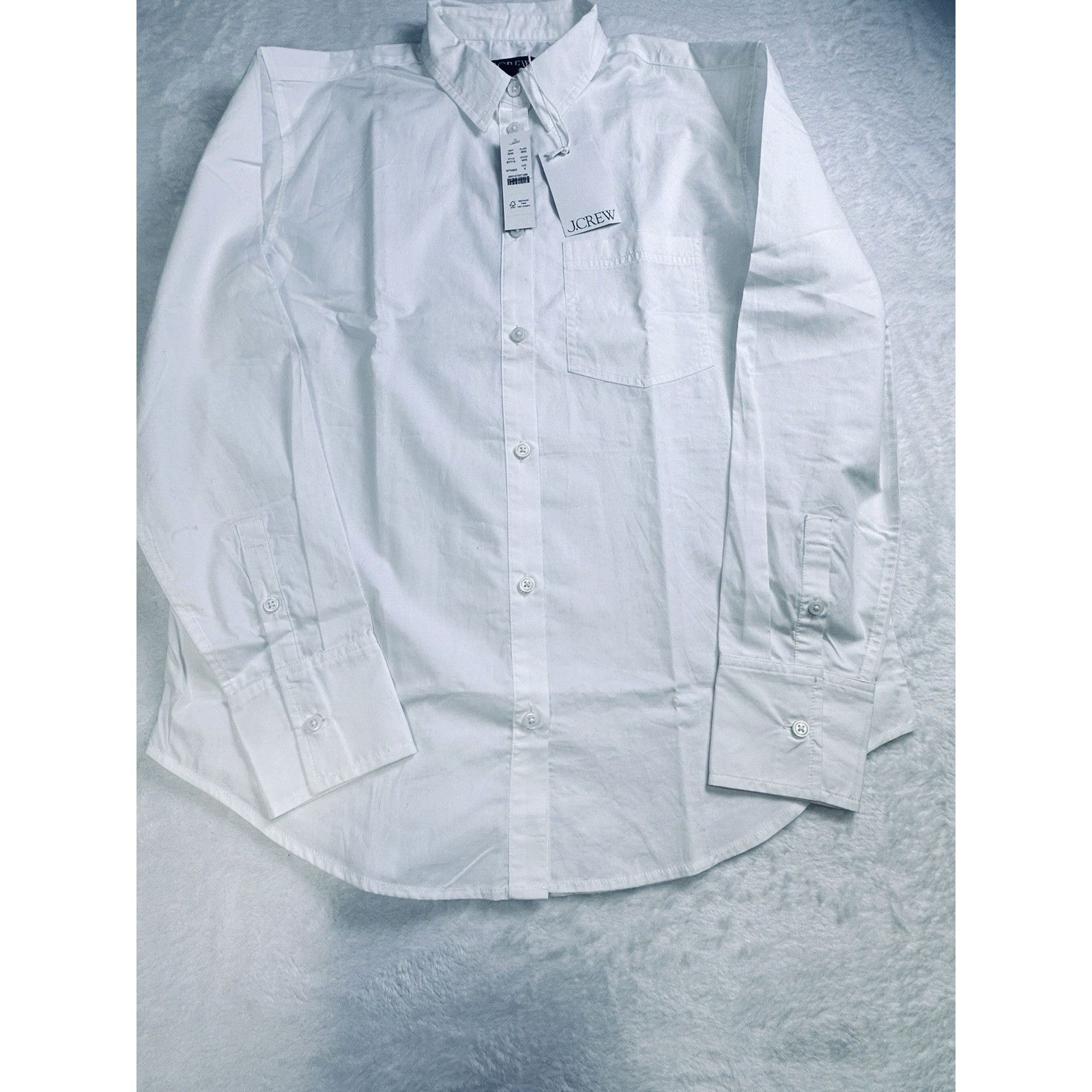 J.Crew J.Crew Button Up Shirt In Cotton Poplin White Sz 4 Relaxed Size S / US 4 / IT 40 - 8 Thumbnail