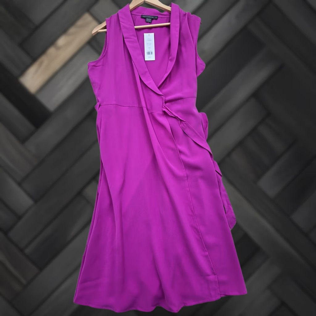 French Connection French Connection Magenta Midi Wrap Dress Size 12 Sleeveless Women’s Size XL / US 12-14 / IT 48-50 - 1 Thumbnail