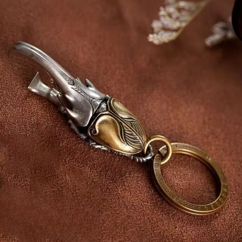Vintage Retro Goth Beetle Keychain Size ONE SIZE - 1 Thumbnail