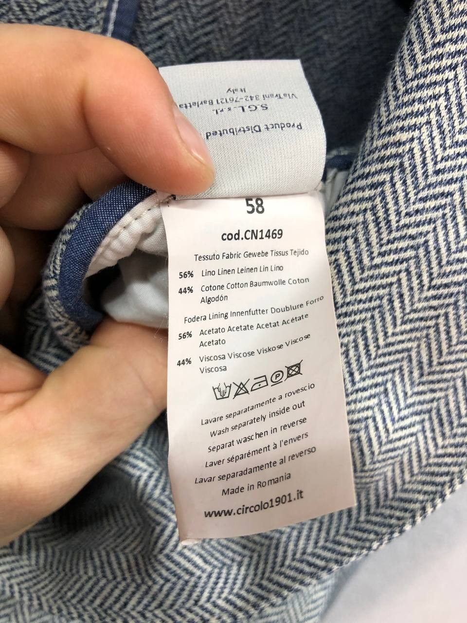Circolo 1901 Circolo1901 linen mens blazer jacket size 58 / XL Size 54R - 11 Thumbnail