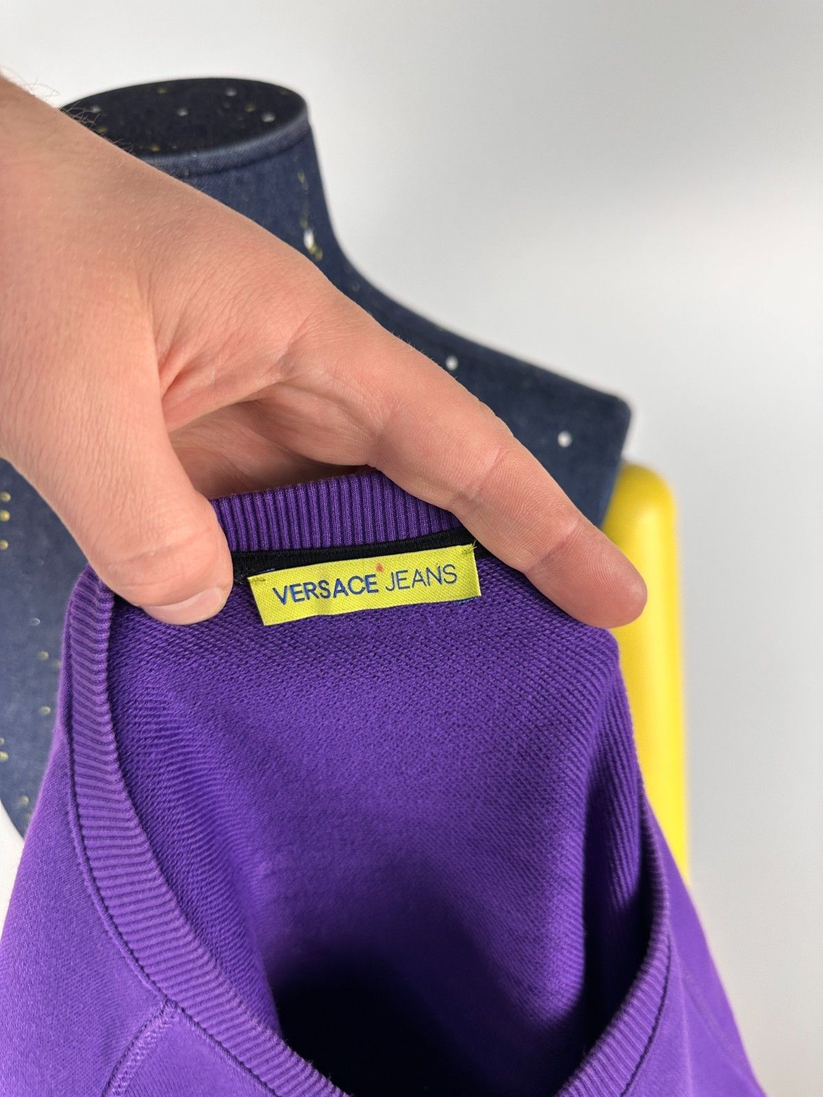 Versace Versace Jeans Mens Sweatshirt Big Logo Purple Size S Size US S / EU 44-46 / 1 - 7 Thumbnail
