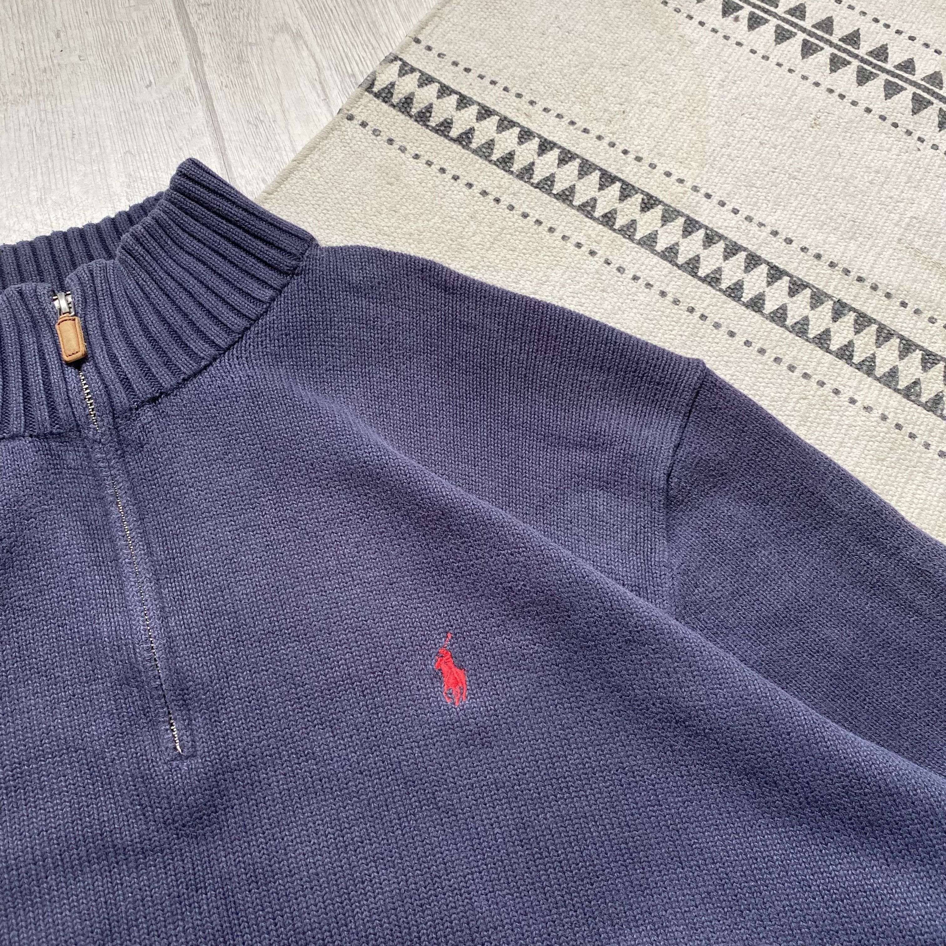 Polo Ralph Lauren Vintage 90s Faded POLO Ralph Lauren boxy sweater knit Size US XXL / EU 58 / 5 - 4 Thumbnail