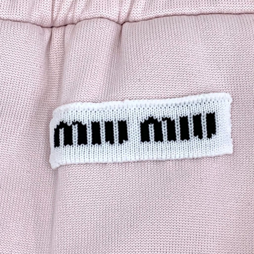 Miu Miu Miu Miu Pink Diamond-Encrusted Straight Sweatpants 36 XS Mad Size 26" / US 2 / IT 38 - 4 Thumbnail