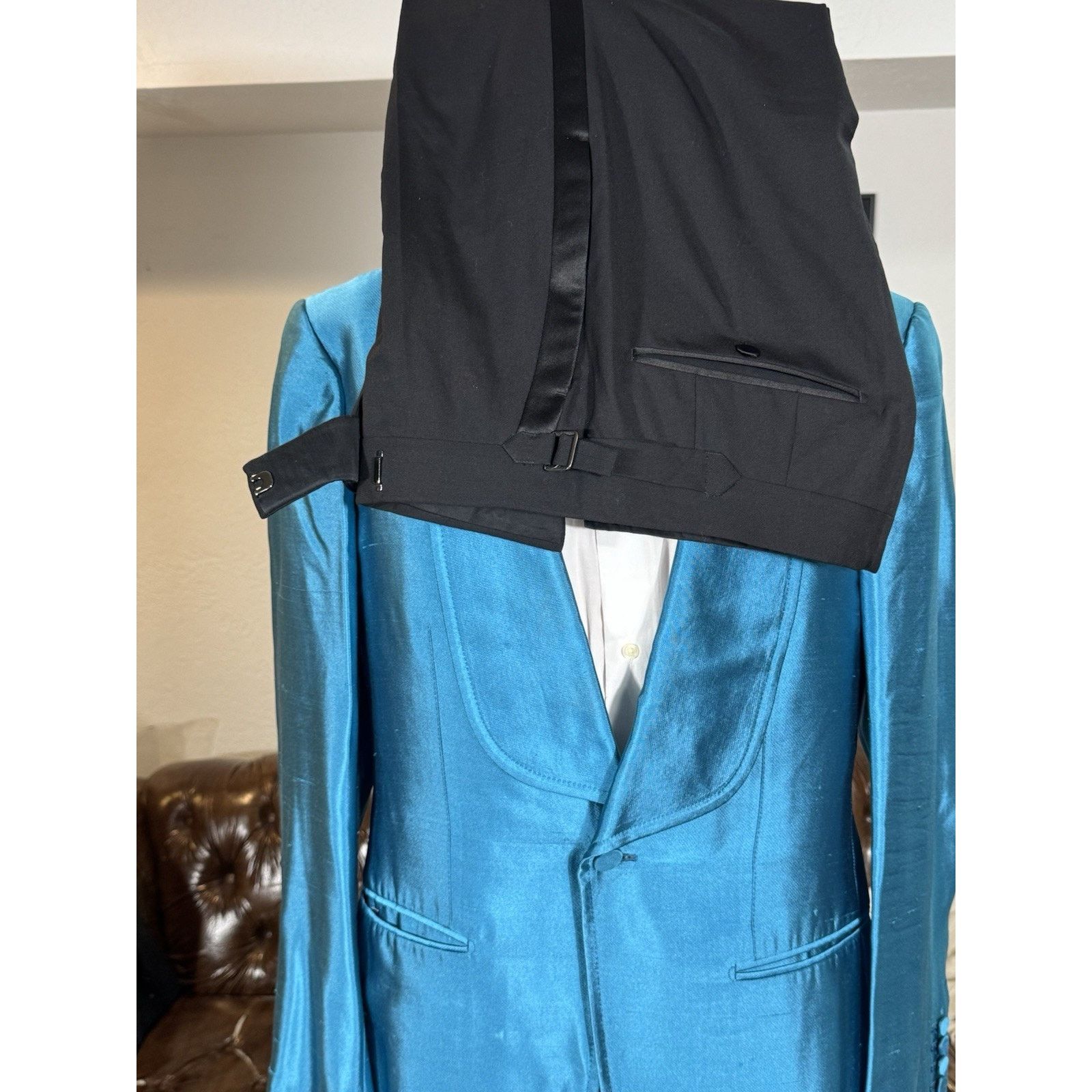 Tom Ford Tom Ford Turqouise Tuxedo Dinner Jacket 48R 38R 32x32 Pants Size 38R - 11 Thumbnail