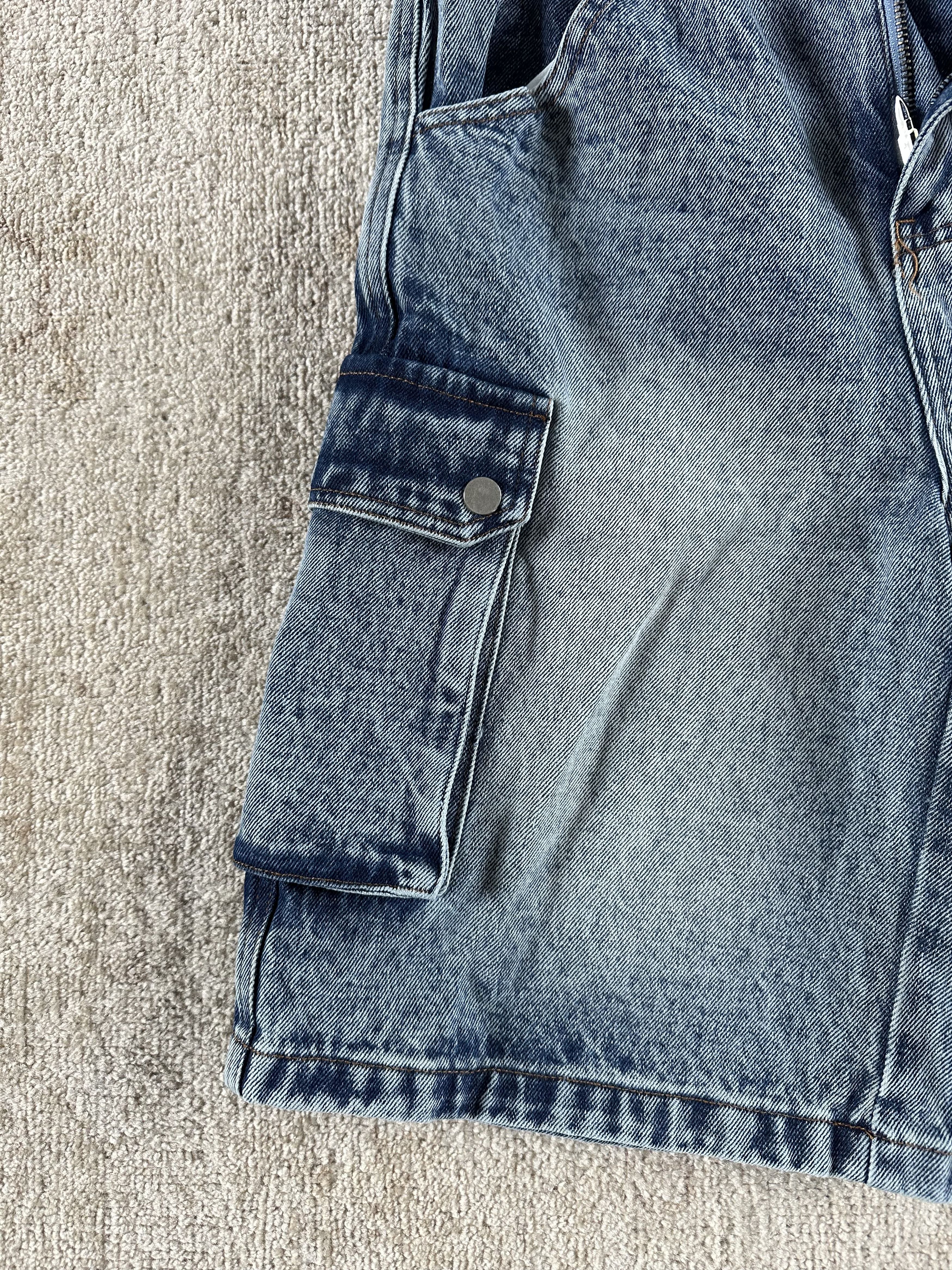 Lost Boys Archives Lost Boys Denim Jorts – Graphic Cargo Style Size 29" - 4 Thumbnail