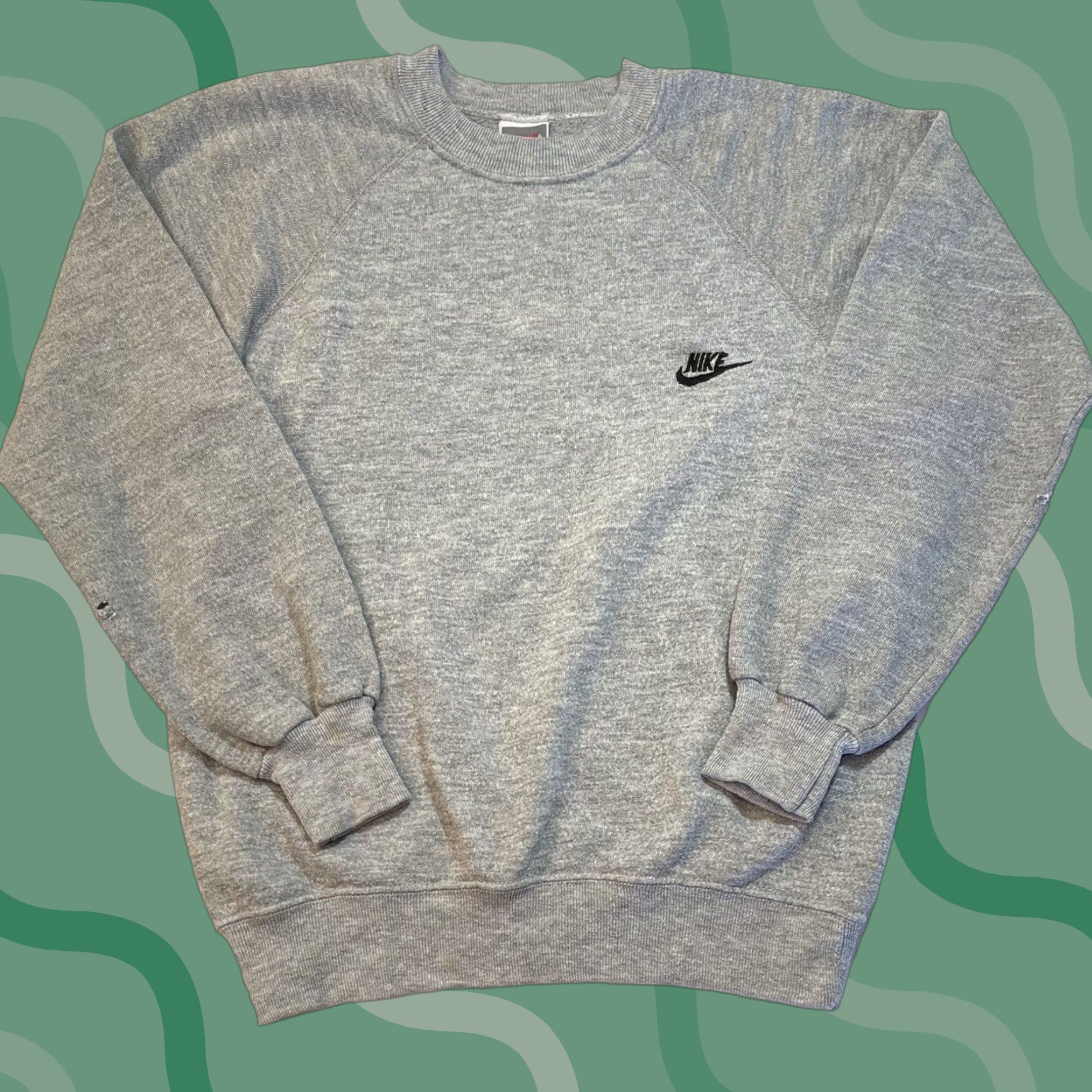 Nike VINTAGE Nike Air Crewneck Sweatshirt Mens Gray M 90s Hip Hop USA Size US M / EU 48-50 / 2 - 1 Thumbnail