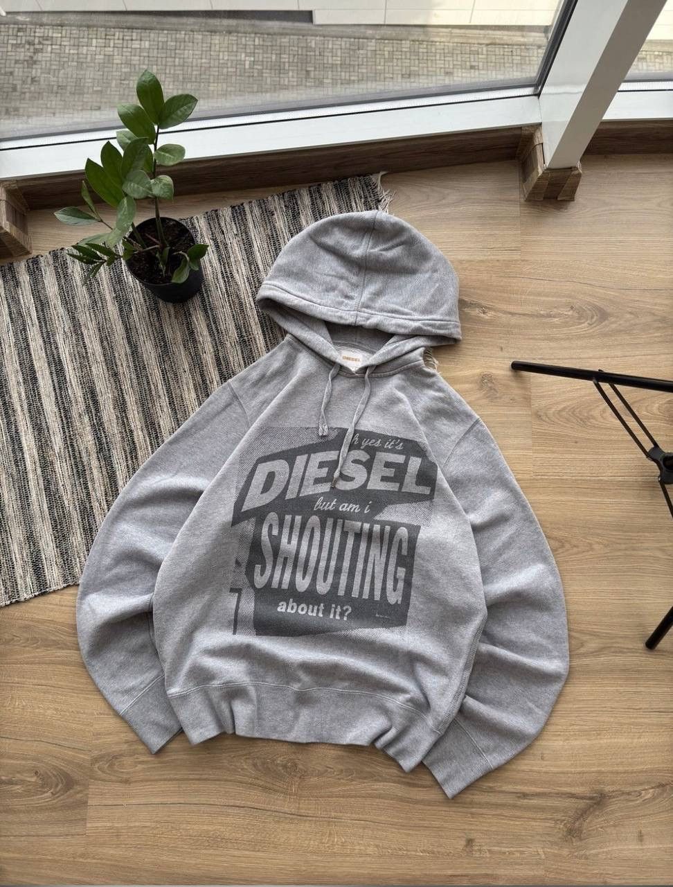 Diesel × Vintage Vintage Diesel Big Double logo Y2K Hoodie Size US XL / EU 56 / 4 - 1 Thumbnail