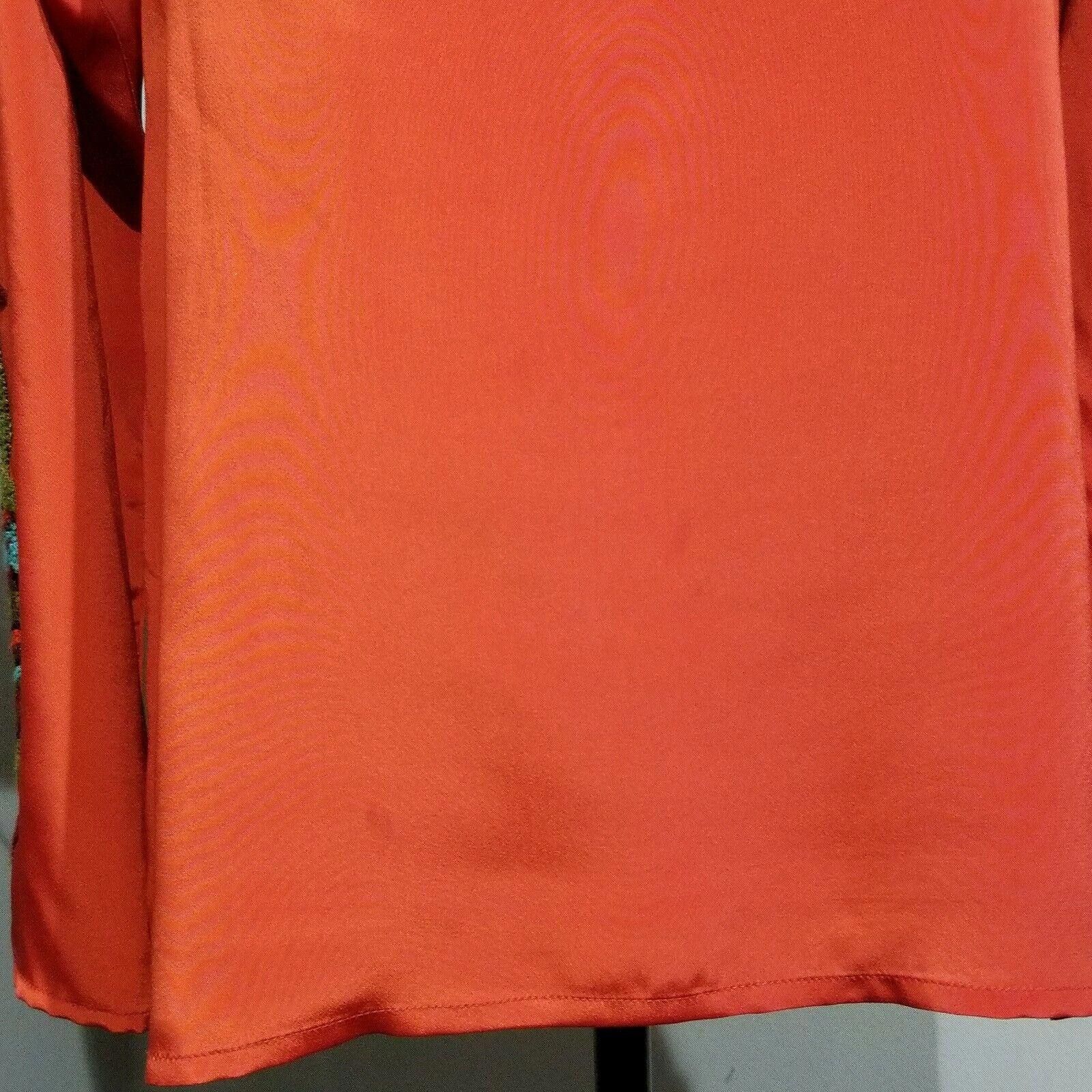 Designer Judith March Top Medium Orange Cold Shoulder Embroidered Size M / US 6-8 / IT 42-44 - 3 Thumbnail