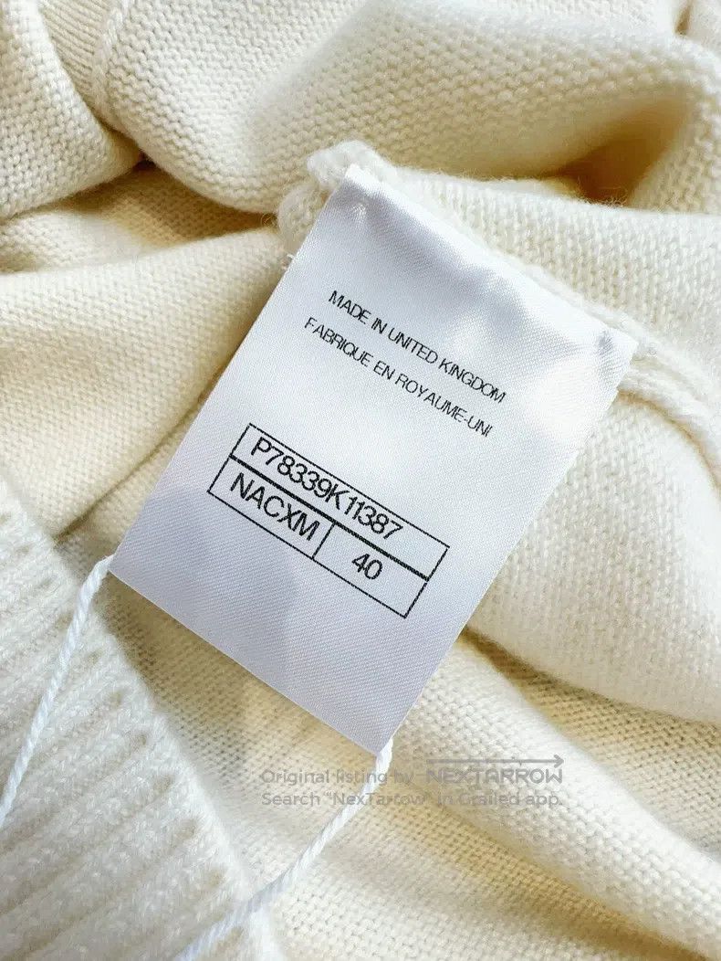 Other Chanel 25c yellow wavy lace beige cashmere knitted cardiga Size S / US 4 / IT 40 - 8 Thumbnail