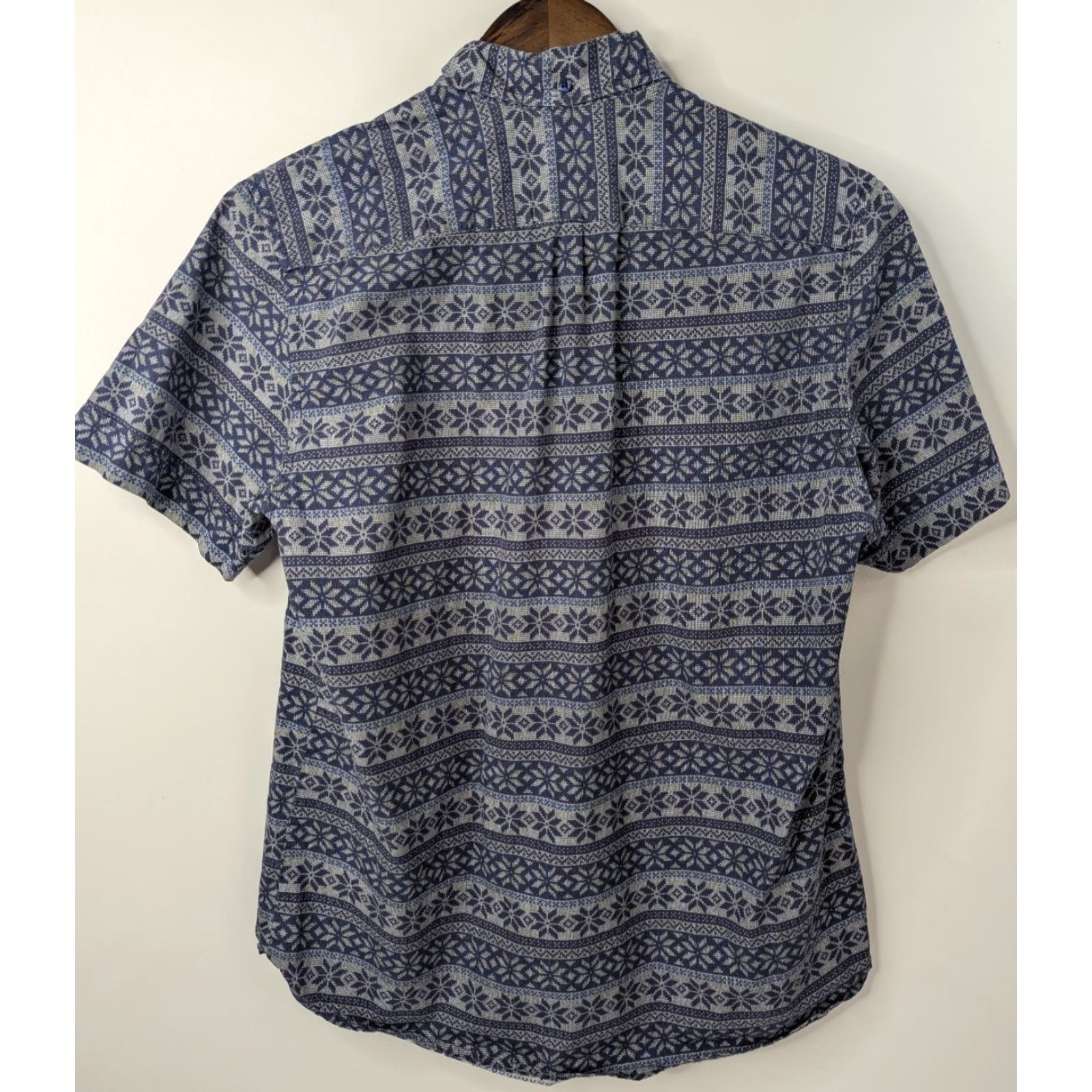Vintage Kennington Shirt Men’s Medium Blue Geometric Cotton Button-Down Short Sleeve Casual Workwear Vintage: No Size US M / EU 48-50 / 2 - 3 Thumbnail