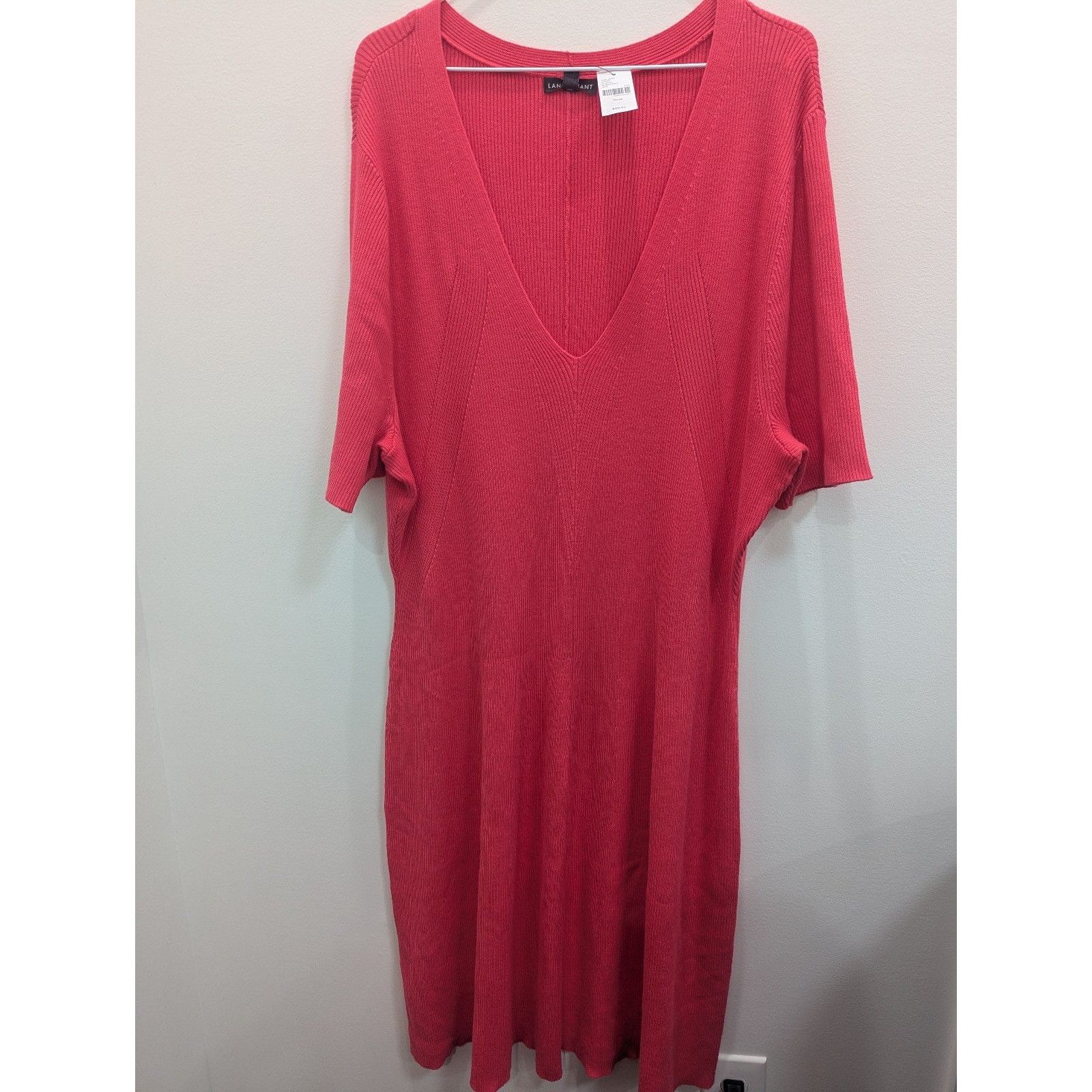 Other NWT Lane Bryant V-Neck Pink Sweater Dress Size 26/28 Beauti Size 3XL / US 20-22 - 3 Thumbnail