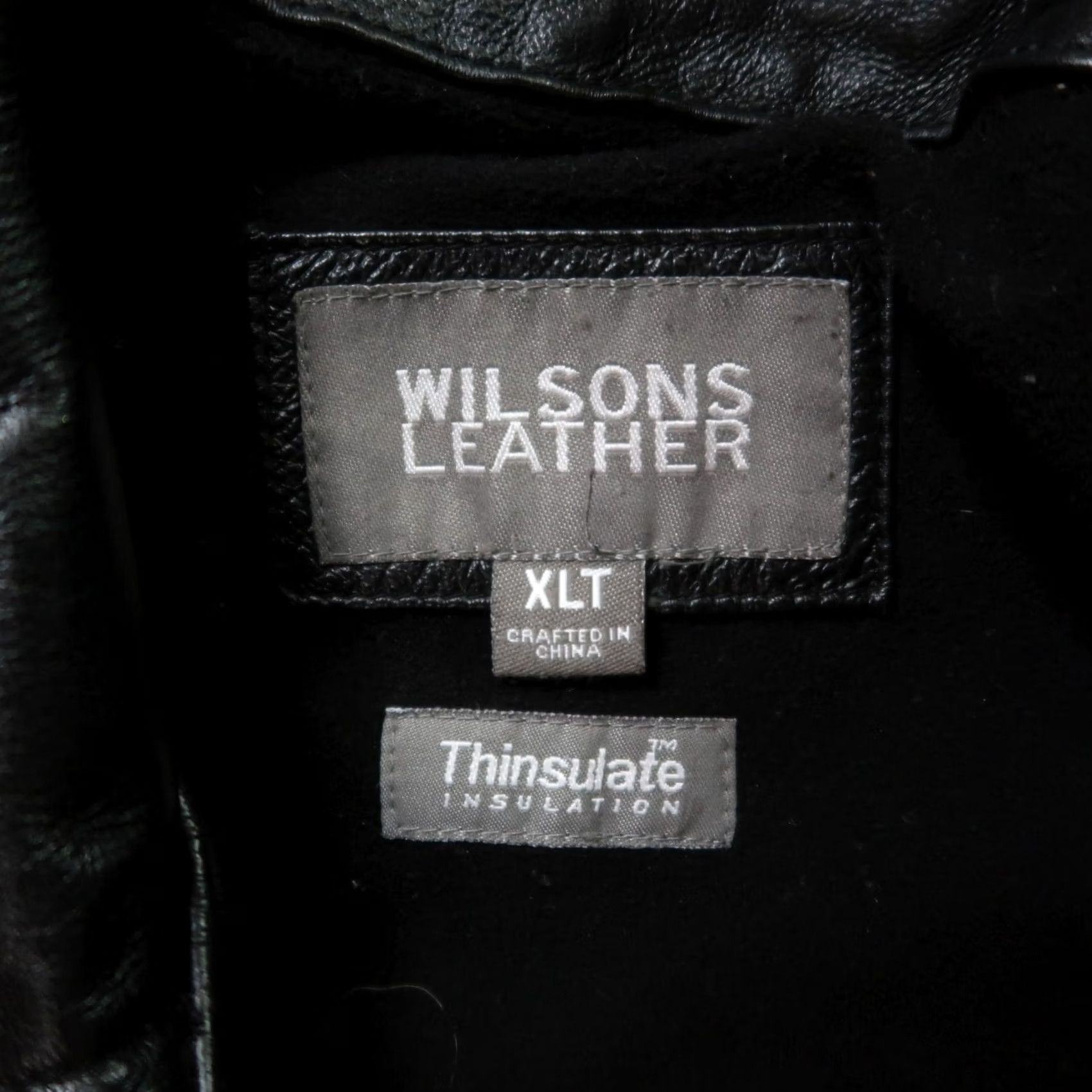 Vintage VINTAGE Wilsons Black Leather Jacket Men's XLT Full Zip Insulated Coat Size US XL / EU 56 / 4 - 5 Thumbnail