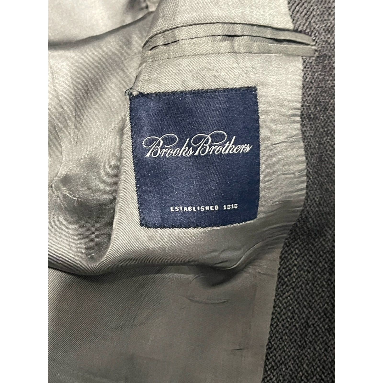 Brooks Brothers Brooks Brothers Blazer Mens 41R Gray Lambswool & Cashmere Two-Button Single Vent USA Size 42R - 4 Thumbnail