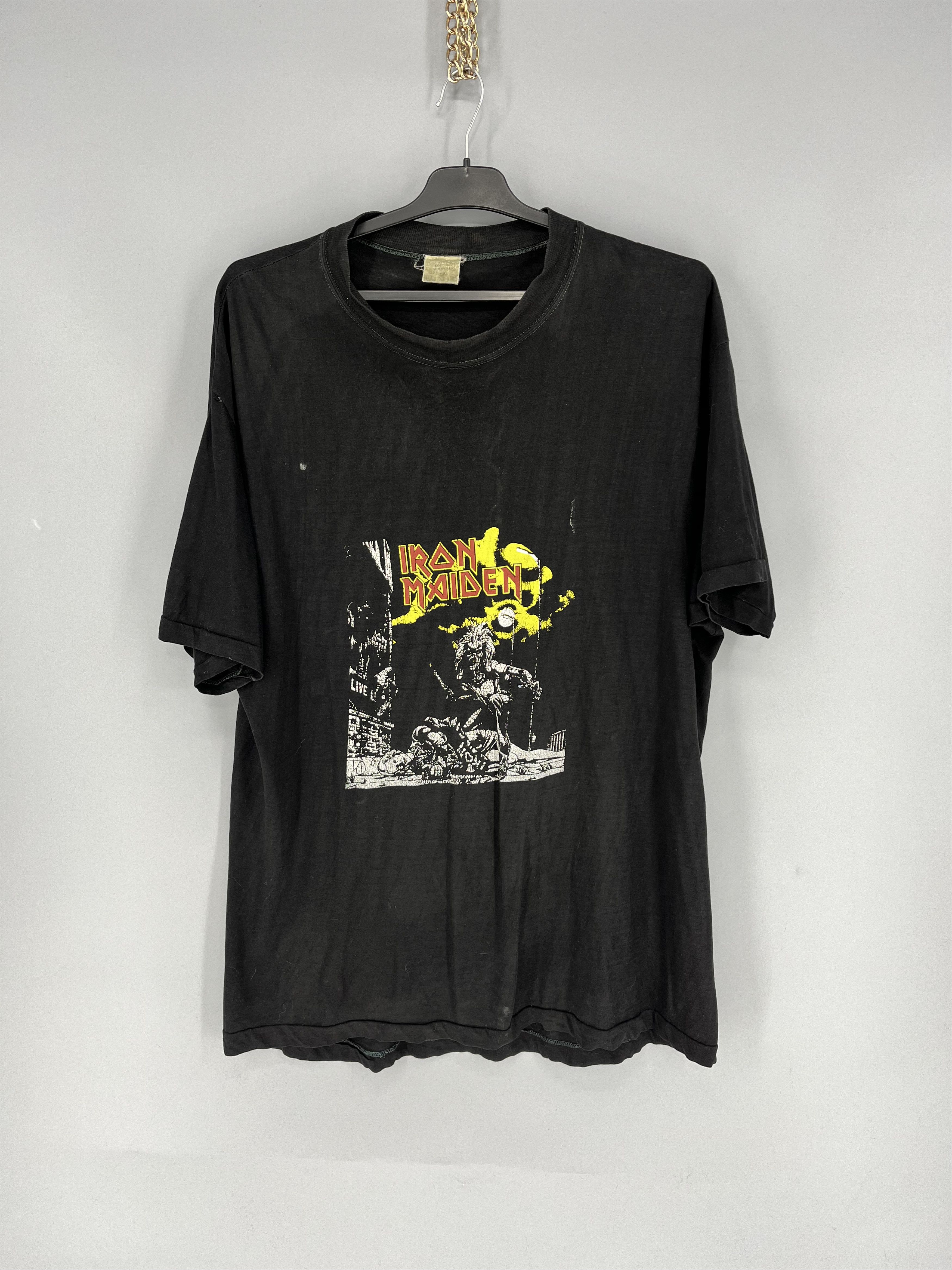 Iron Maiden Vintage 80s Very Rare Iron Maiden Sanctuary Is The Second Size US XL / EU 56 / 4 - 1 Thumbnail