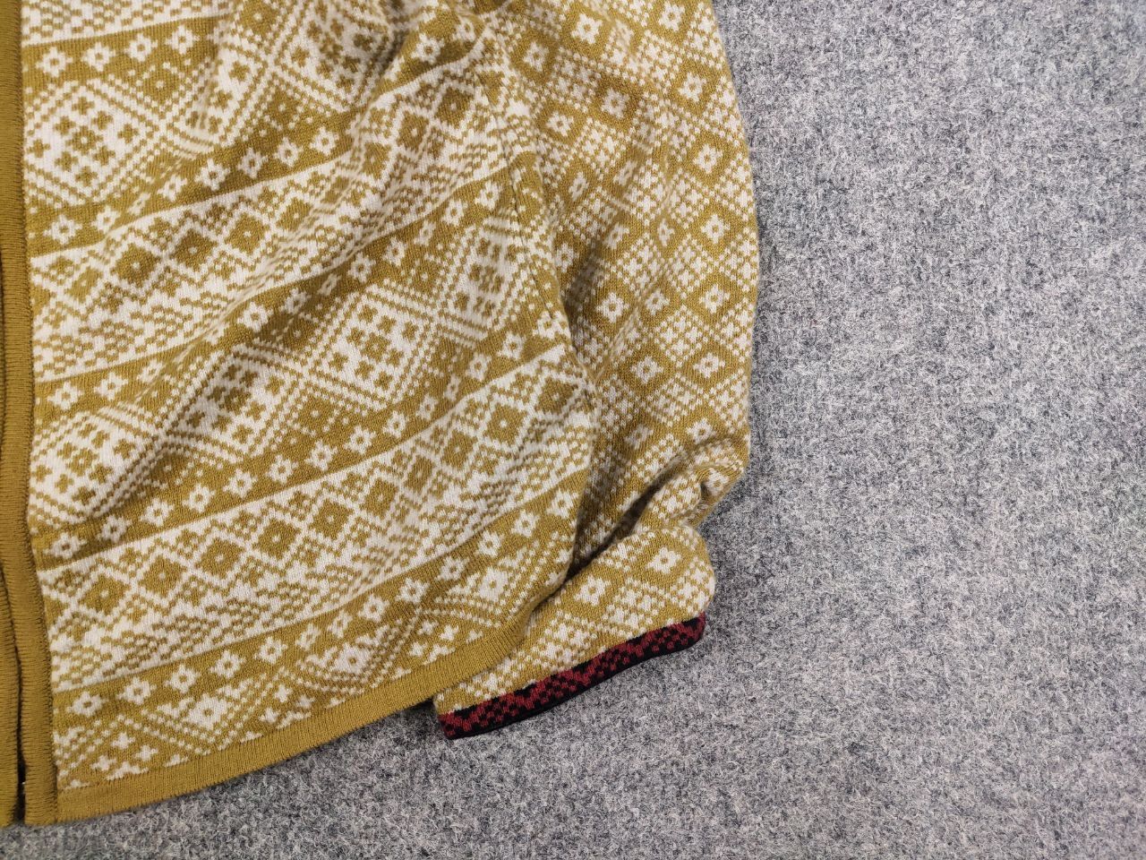 Other Gudrun Grenz zip Wool Blend Yellow pattern Seater cardigan Size S / US 4 / IT 40 - 6 Thumbnail