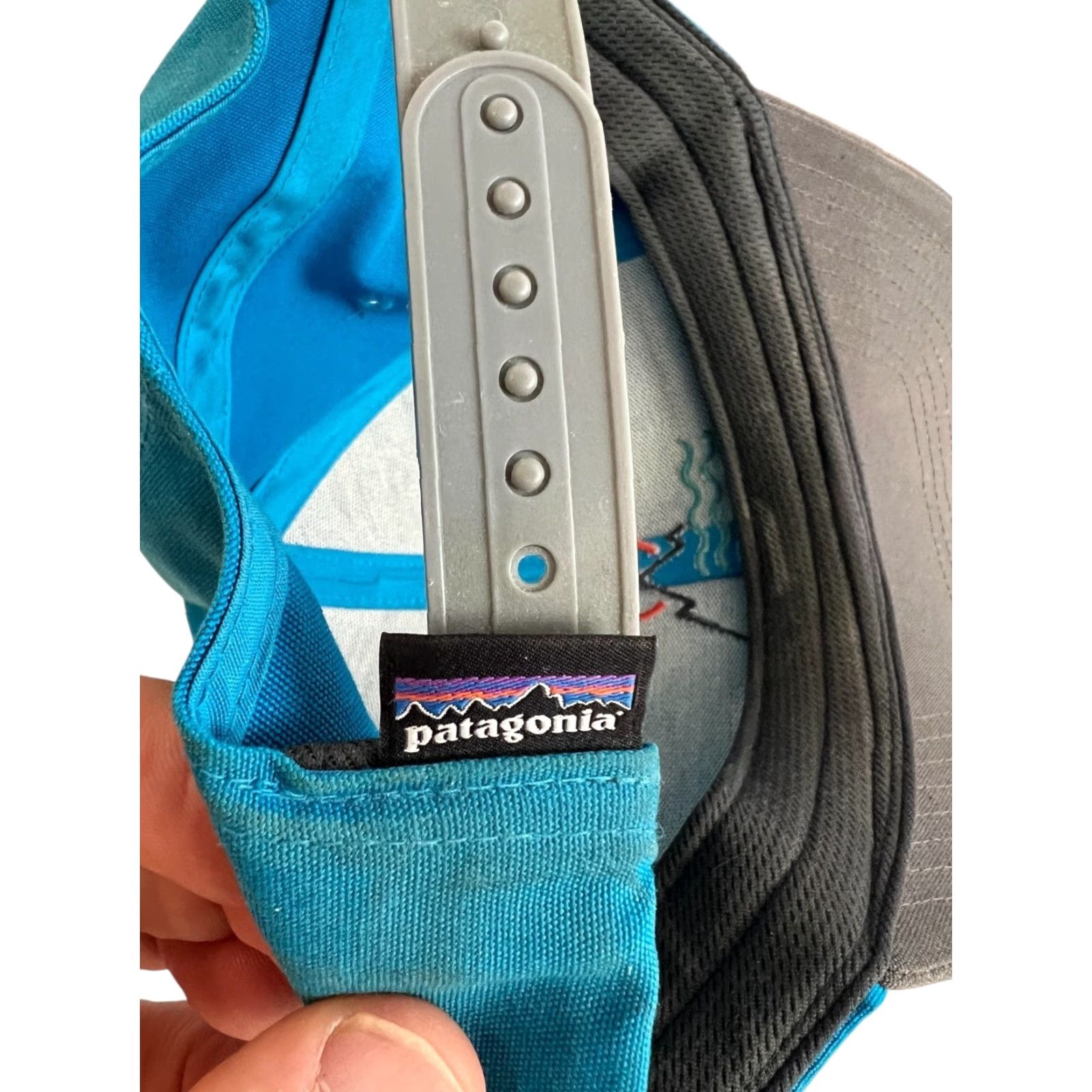 Patagonia Patagonia Hat Cap Snapback Teal Orange Gray Adjustable Live Simply Men One Size Blue Weathered Sides Noted Size ONE SIZE - 7 Thumbnail