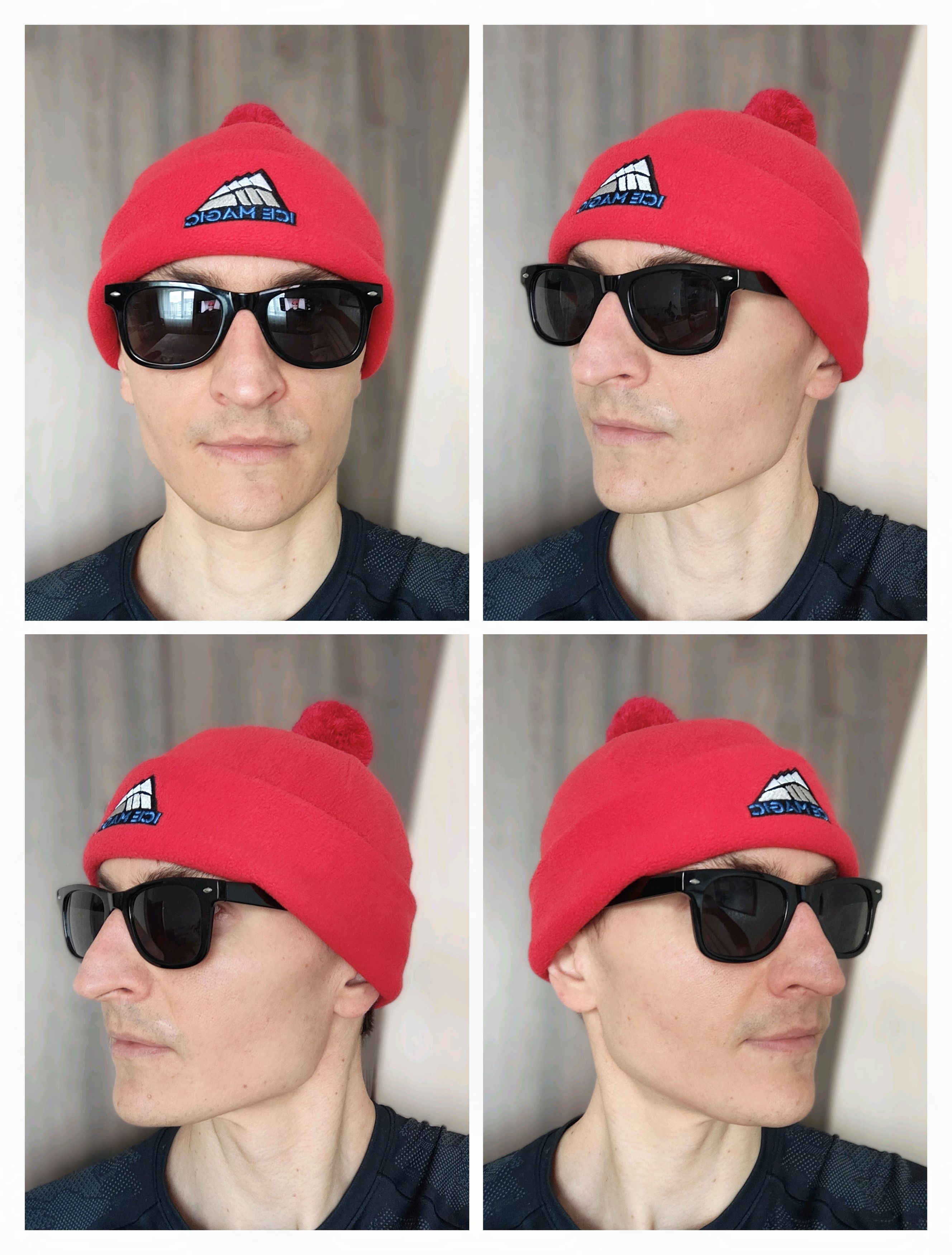 Vintage Vintage Ice Magic Fleece Beanie Hat Pom Outdoor Mountain Log Size ONE SIZE - 2 Thumbnail