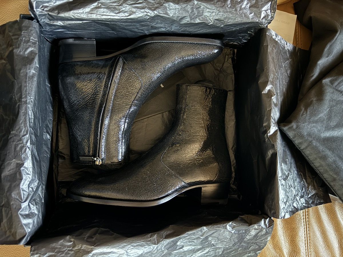 Saint Laurent Paris Saint Laurent Wyatt Metal Crack Crinkled 40 Size US 7 / EU 40 - 3 Thumbnail