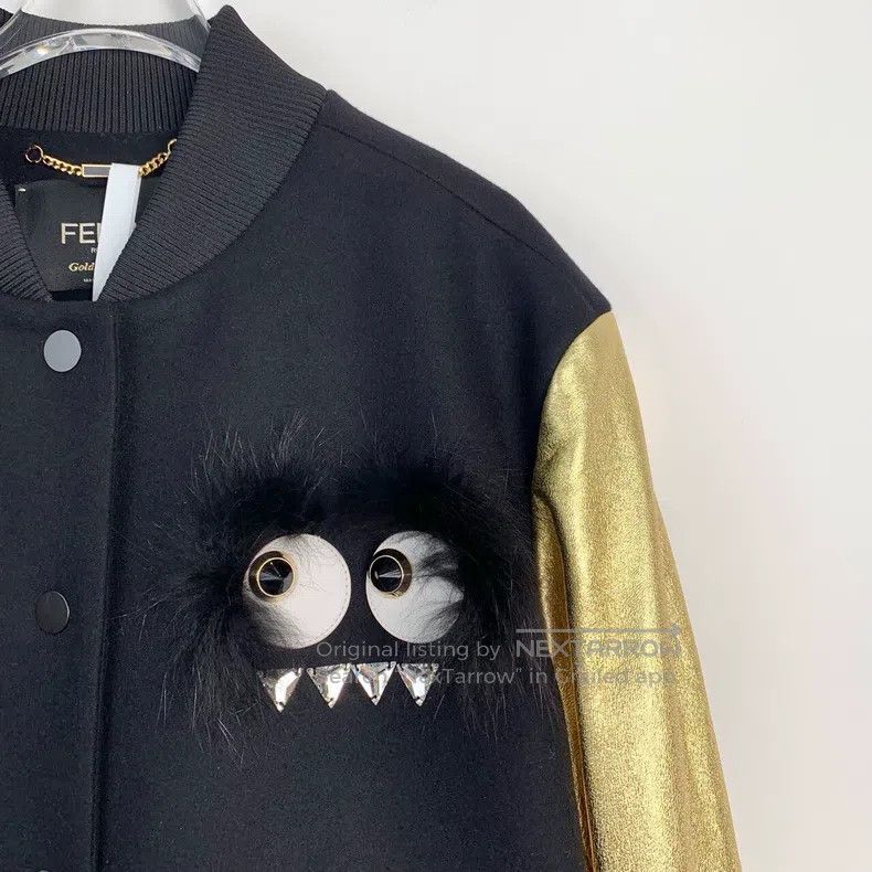 Fendi Fendi Little monster eye black and gold color block baseba Size XS / US 0-2 / IT 36-38 - 3 Thumbnail