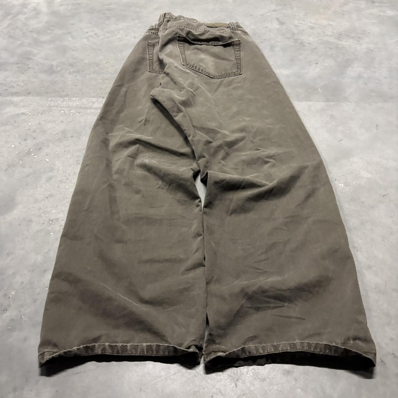 Japanese Brand × Vintage Crazy Vintage Y2K/2000s Grunge Khaki Brown Skater Workwear Casual Pants! Size US 38 / EU 54 - 4 Thumbnail